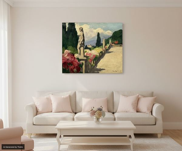 Terrazza con sculture