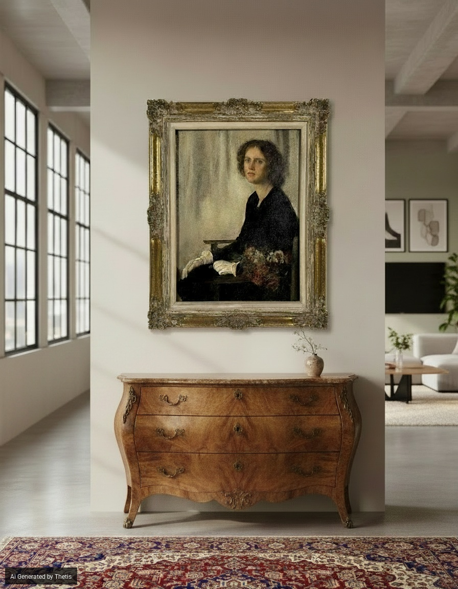 Pietro Gaudenzi - Ritratto, olio su tela