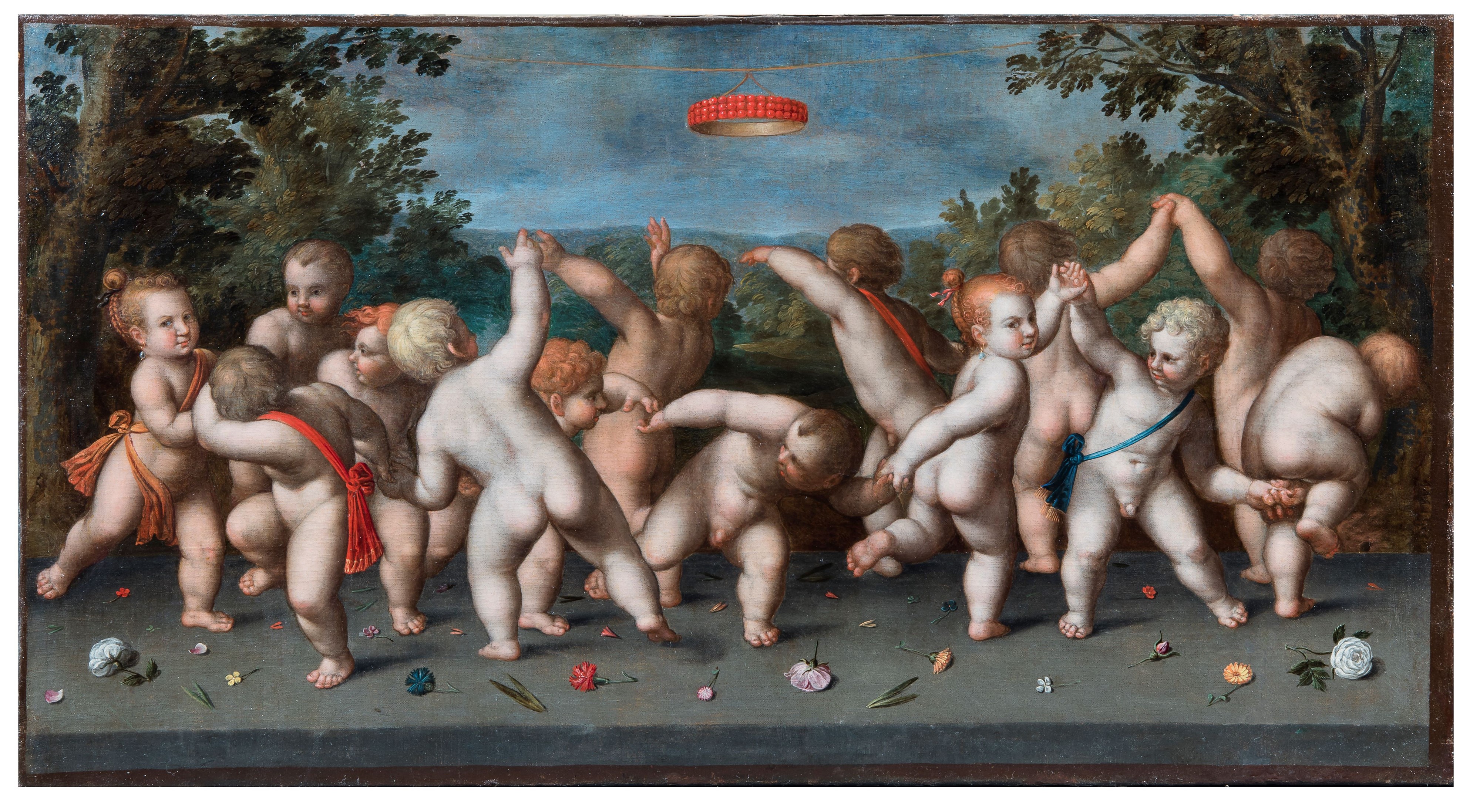 a) Girotondo di fanciulli b) Danza di fanciulli sotto una corona di coralli