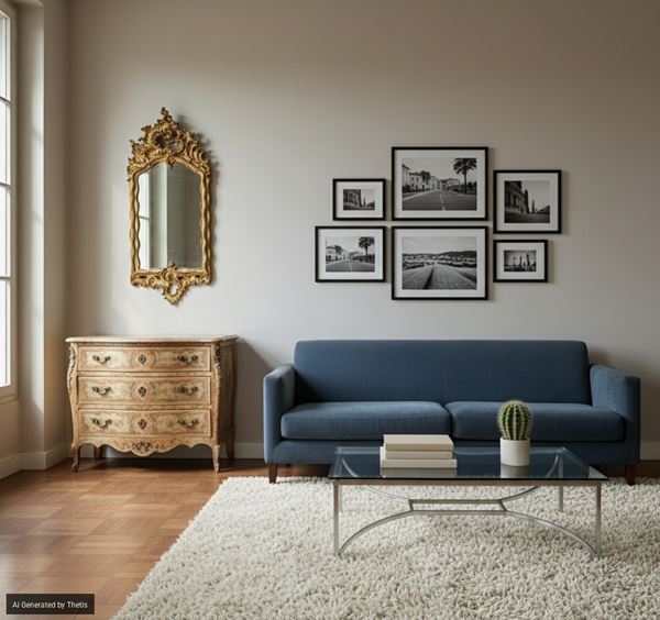 Piccola specchiera in legno intagliato, scolpito e dorato