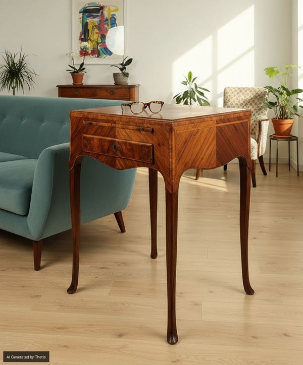 Scrittoio alto lastronato in noce, Veneto