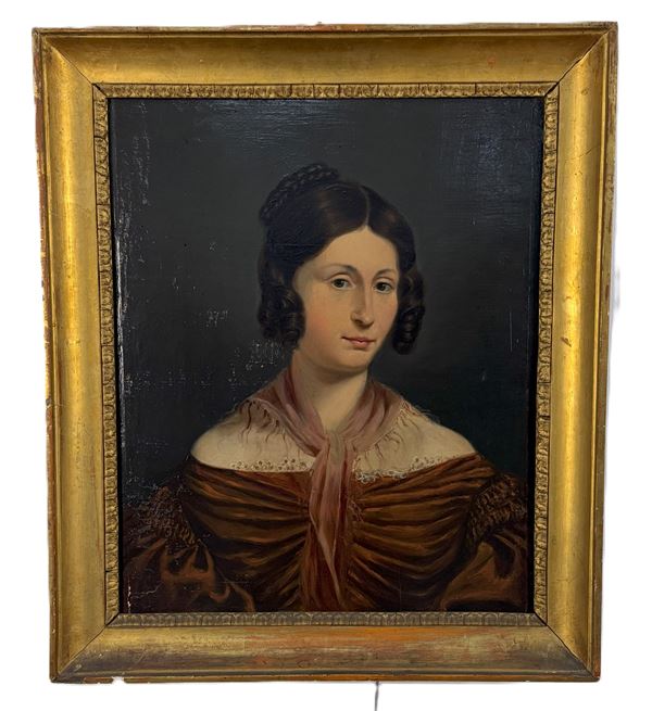 Anonimo del primo quarto del  XIX secolo - Ritratto di gentildonna