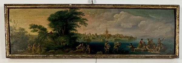 Anonimo del XVIII secolo - a)b) veduta del Lago di Lemàno (Lago di Ginevra)
