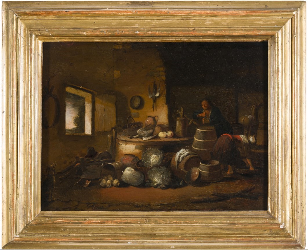 Interno di cucina con figure