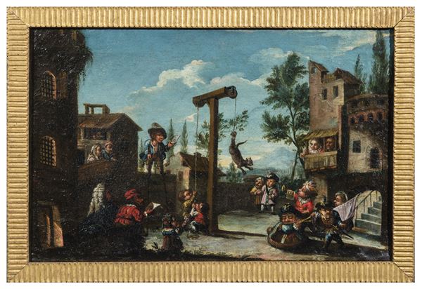 Scuola bresciana del XVII secolo - La tortura del gatto
