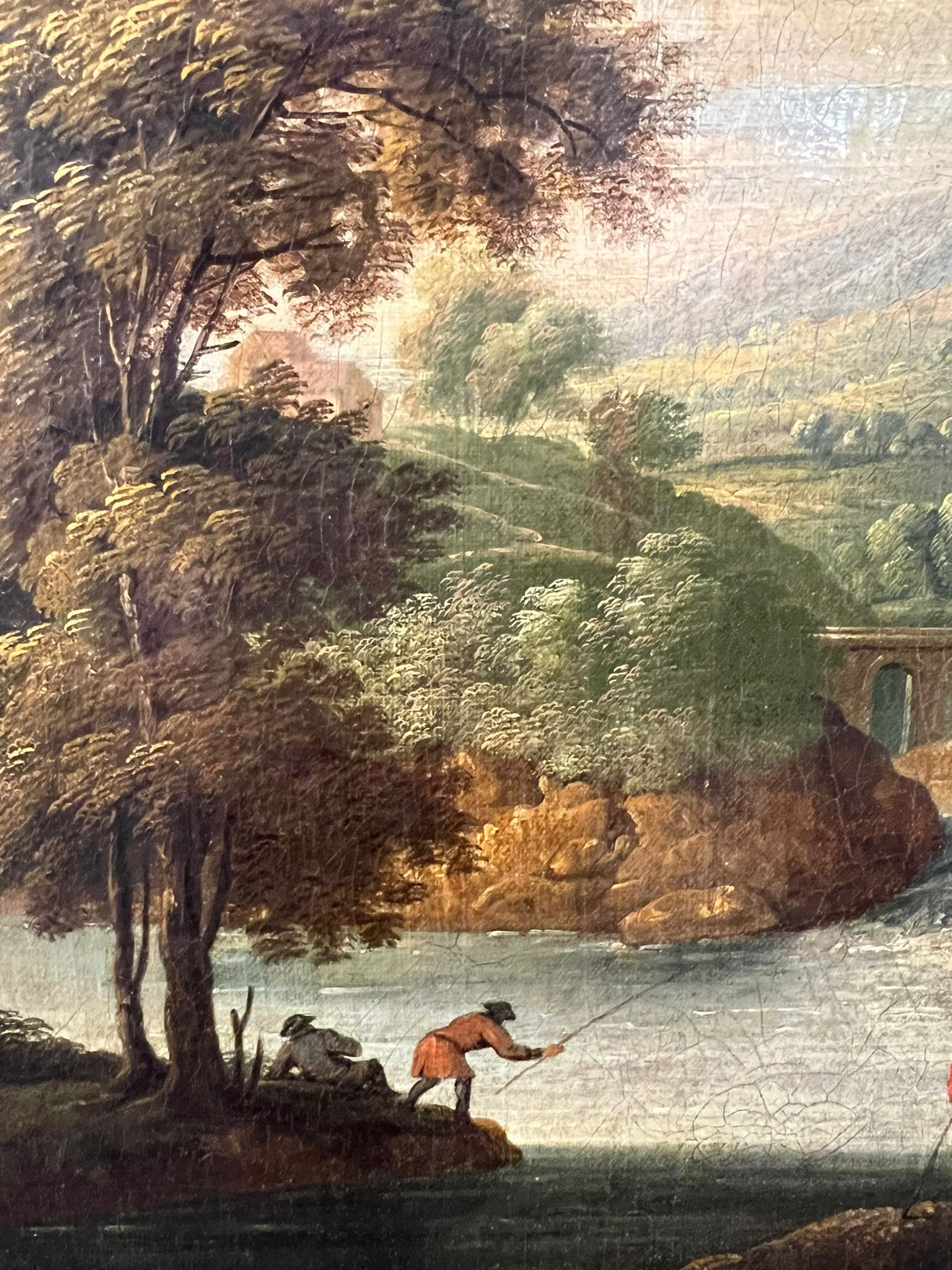 a) b) Paesaggio con figure