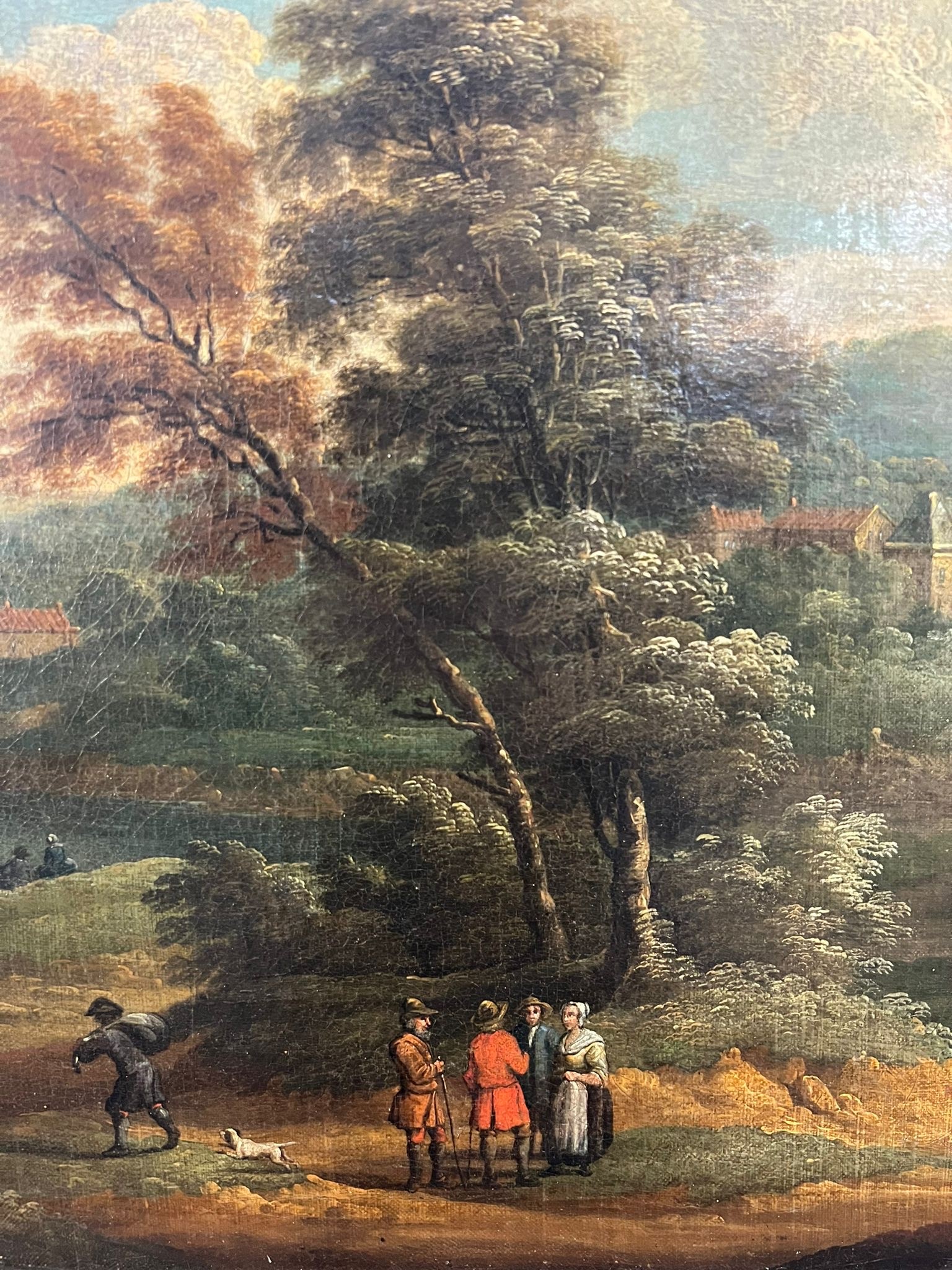 a) b) Paesaggio con figure