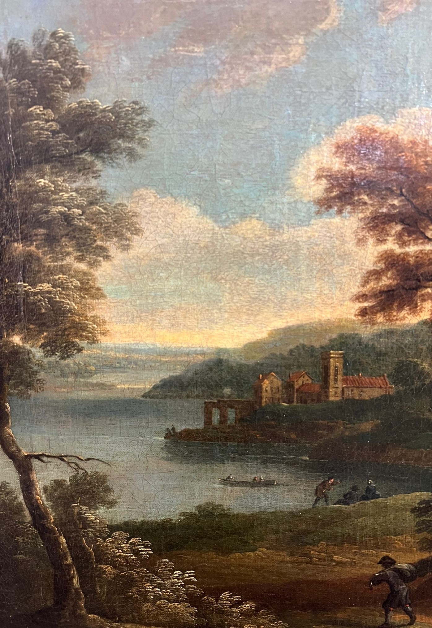 a) b) Paesaggio con figure