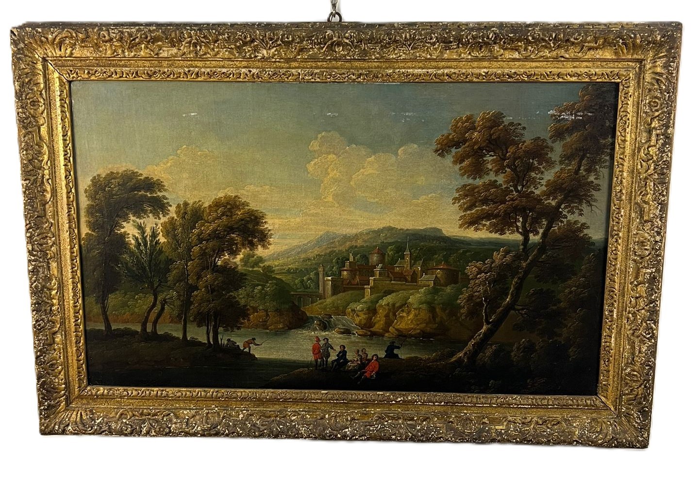 a) b) Paesaggio con figure