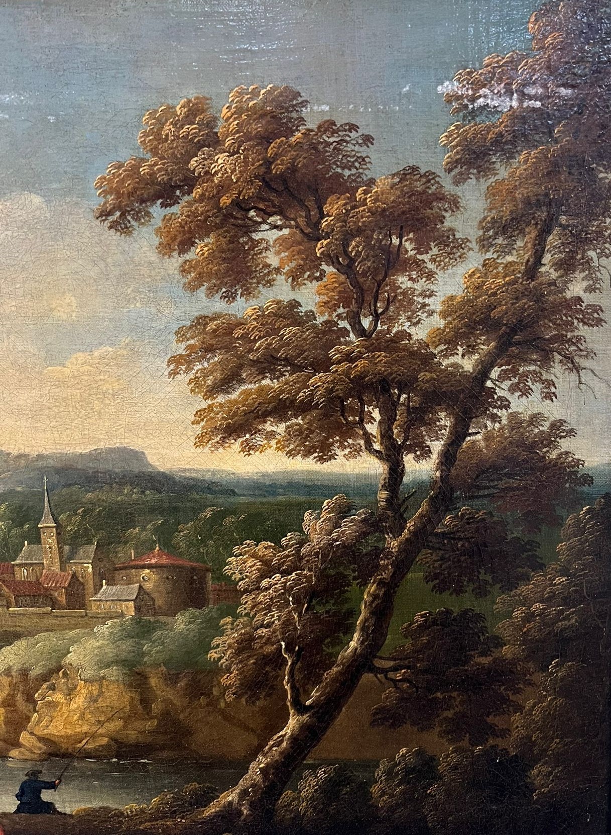 a) b) Paesaggio con figure