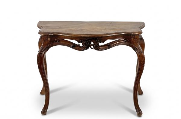 Walnut console table, Venetian