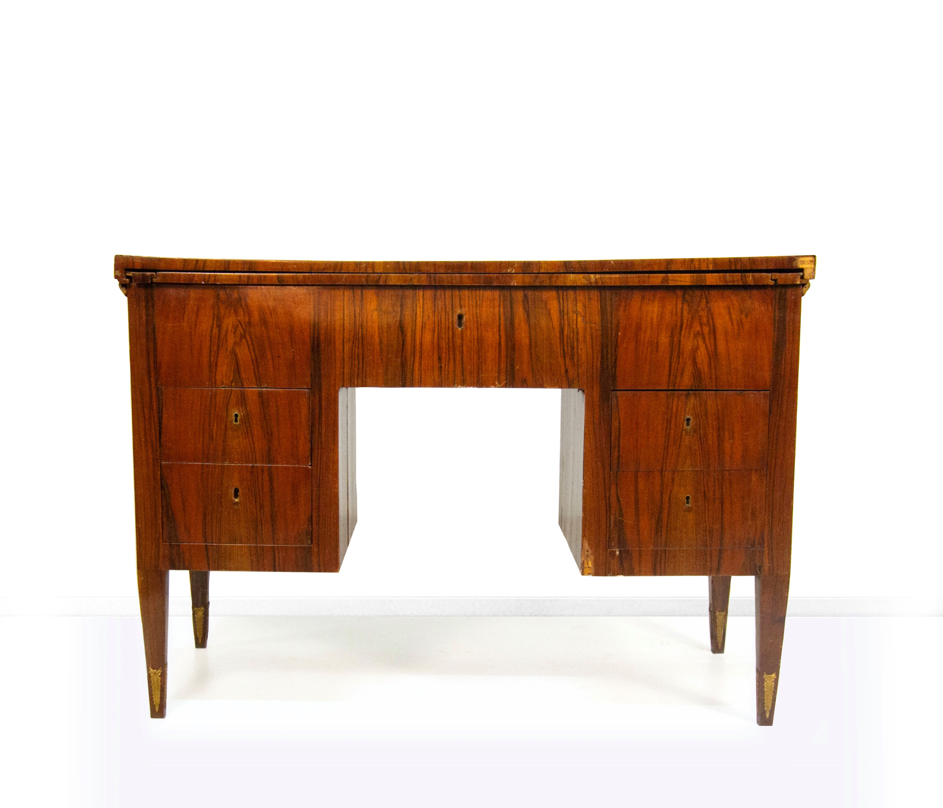 Scrivania lastronata in palissandro