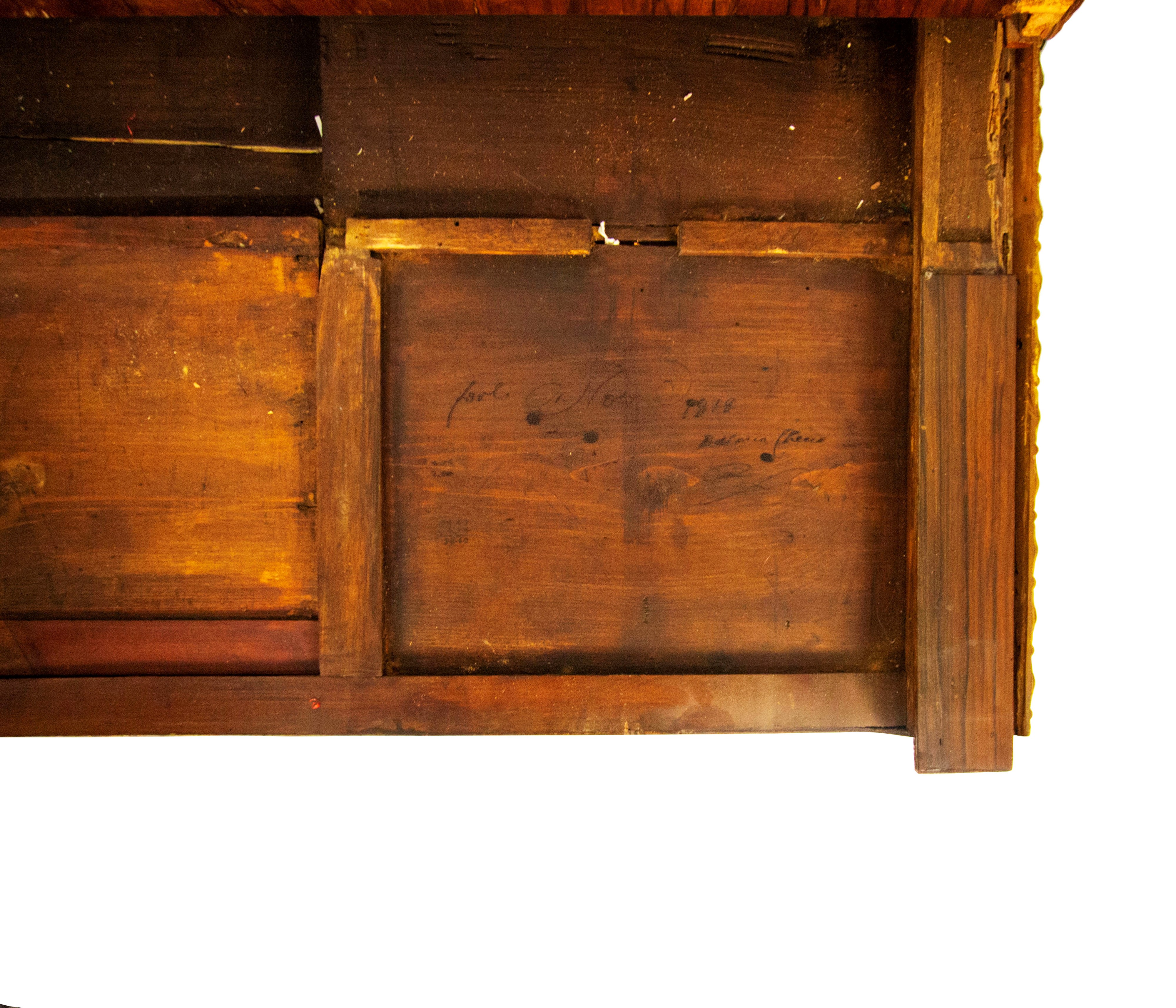 Scrivania lastronata in palissandro