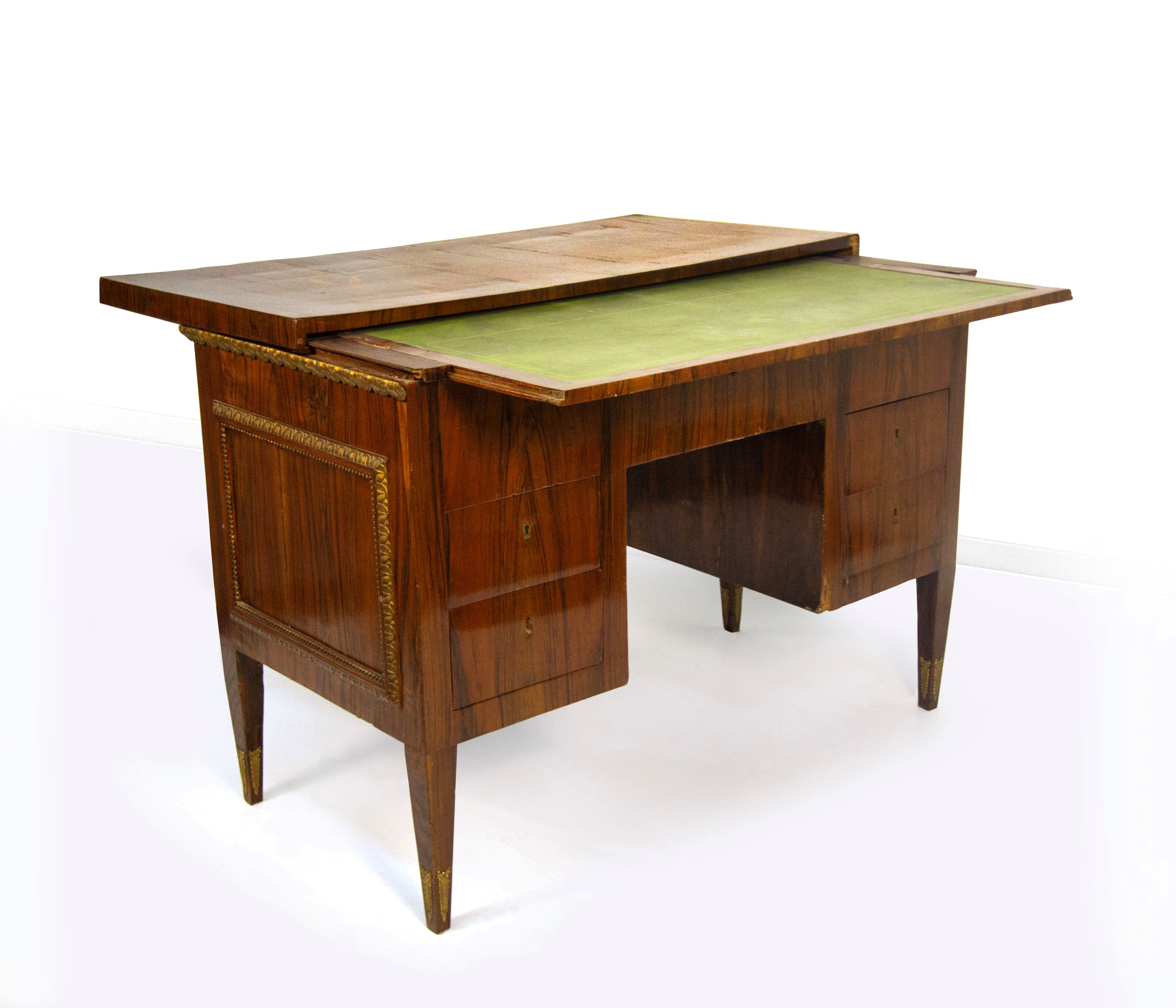 Scrivania lastronata in palissandro