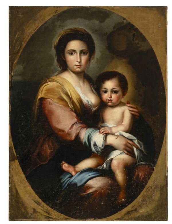 Anonimo del XIX secolo - Madonna del latte (copia da Bartolomé Esteban Murillo)