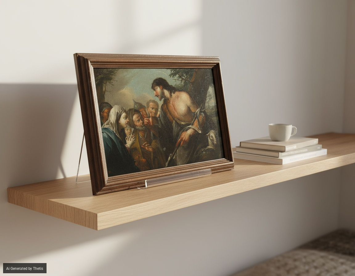 Scuola Veneta del XVIII/XIX Secolo - La predica di San Giovanni Battista