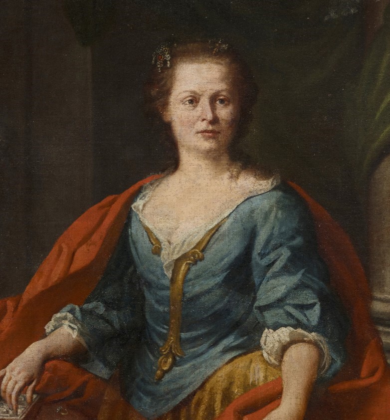Ritratto di Eleonora Cambiaghi moglie di Ferdinando Orsi con mantello rosso