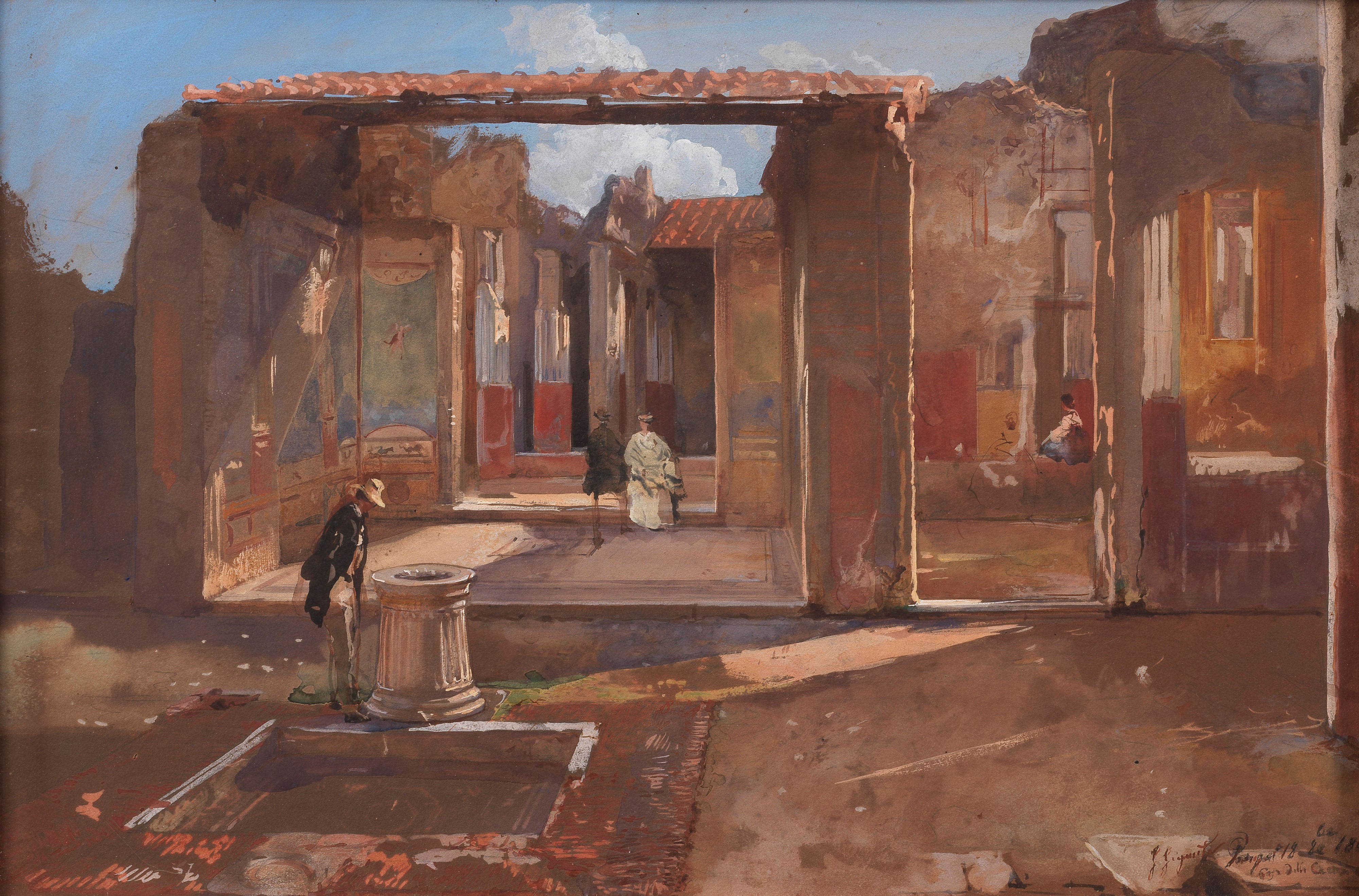 Gigante Giacinto - Visita agli Scavi di Pompei. Casa della Caccia Antica