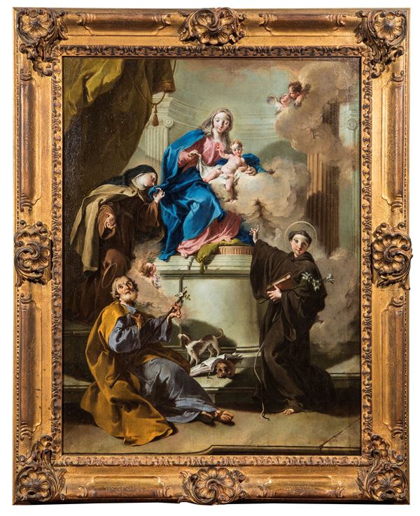 GIOVANNI BATTISTA PITTONI - Madonna con il Bambino, San Giuseppe, Sant'Antonio da Padova e Santa Margherita da Cortona