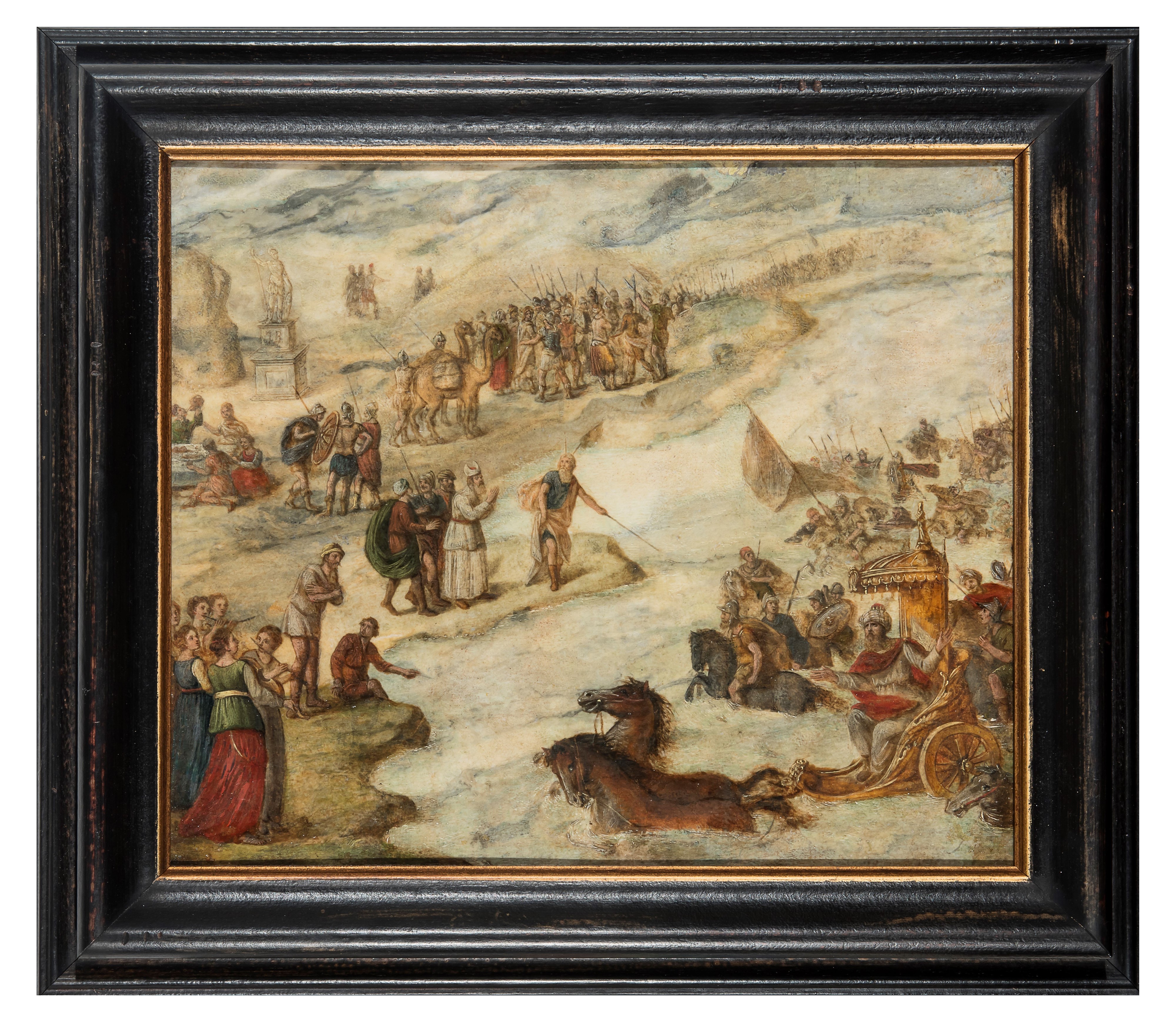 Mosè separa le acque del Mar Rosso