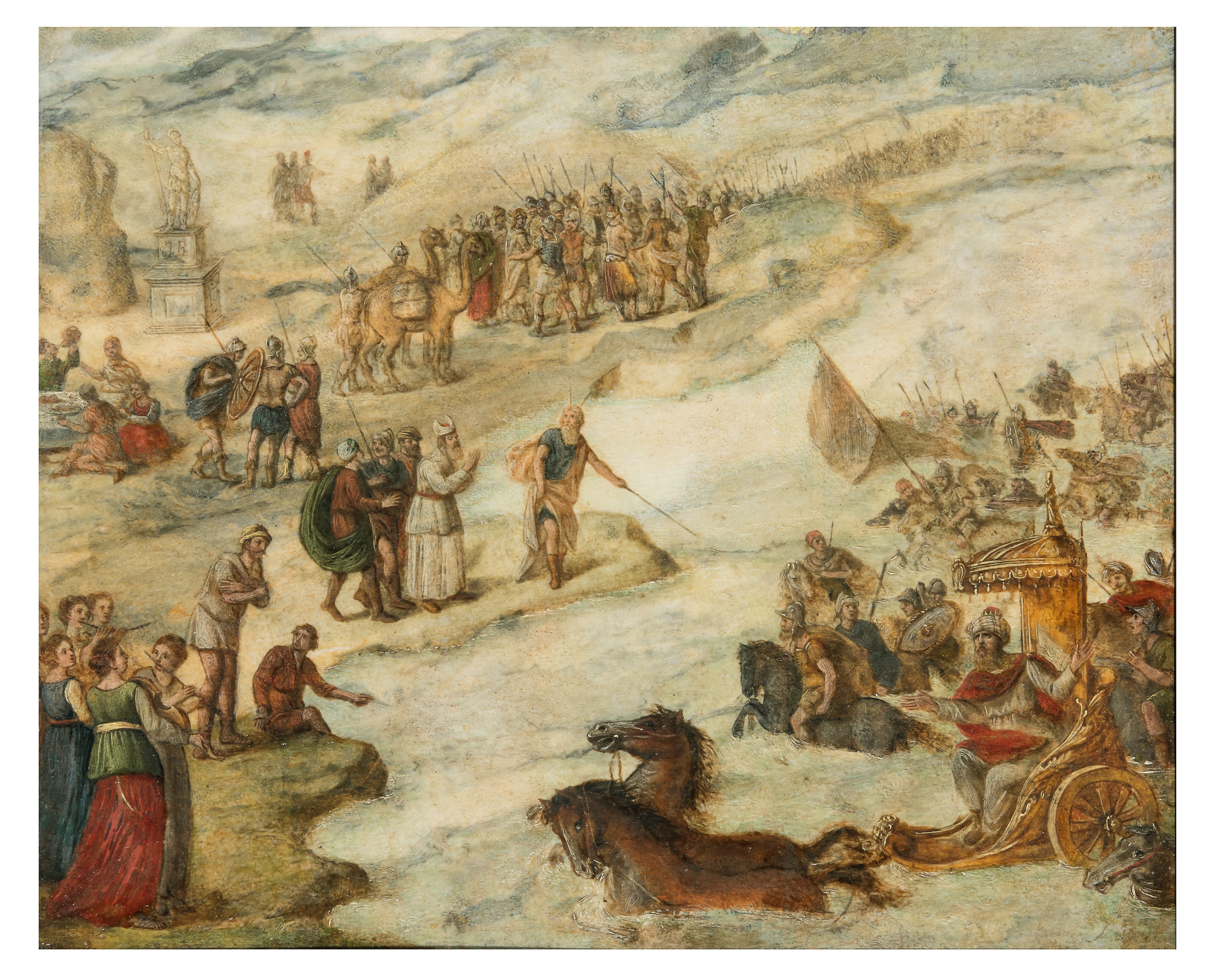 Mosè separa le acque del Mar Rosso