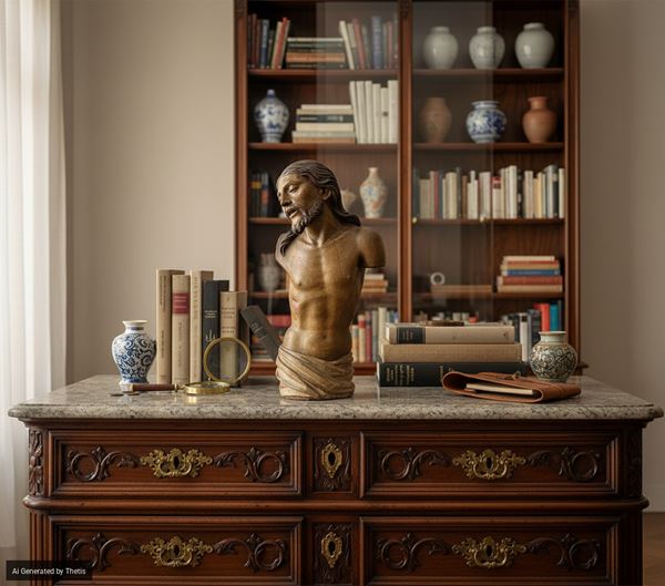 Scultura in legno policroma