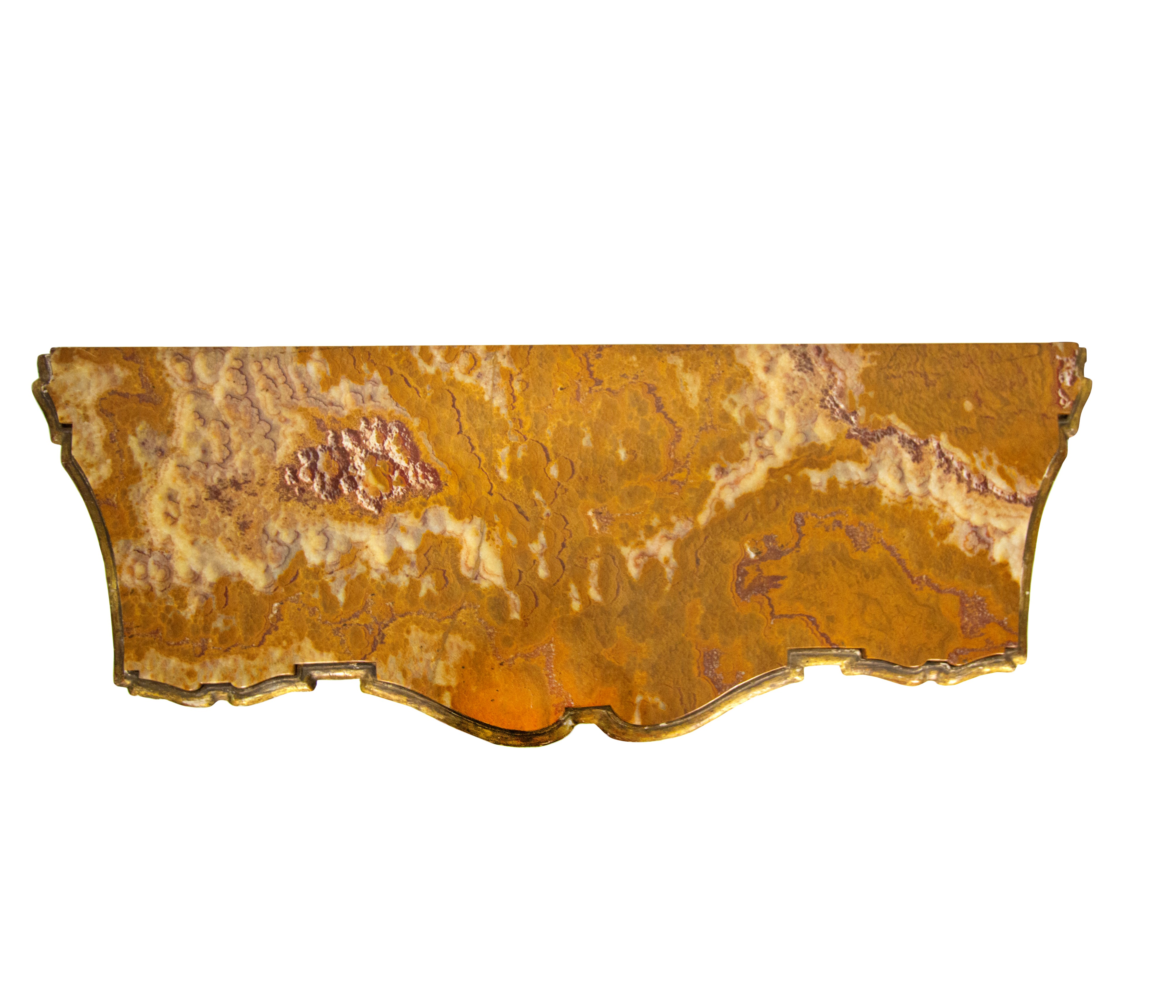 Console in legno scolpito e dorato