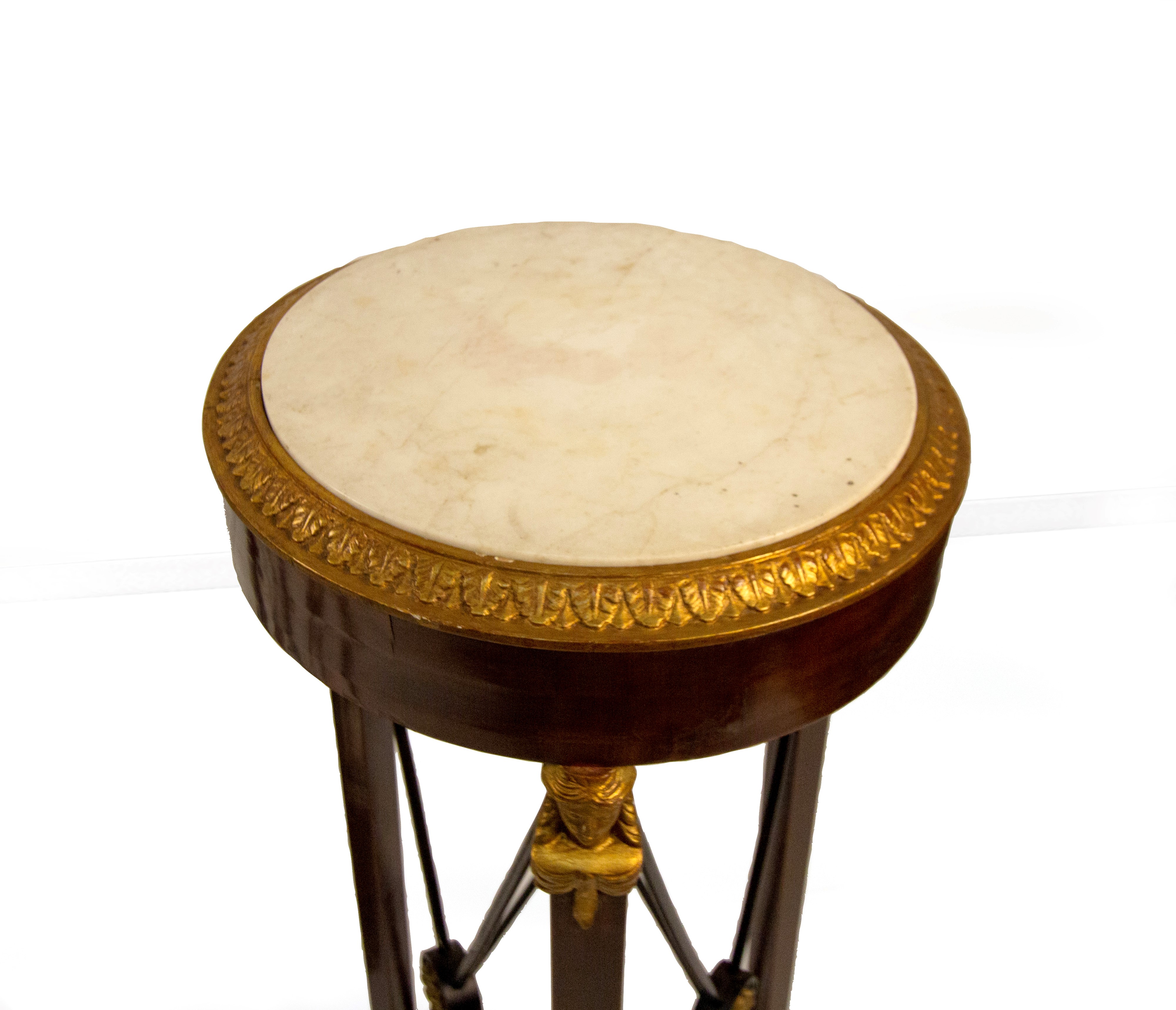 Coppia di gueridon in mogano, di gusto Impero