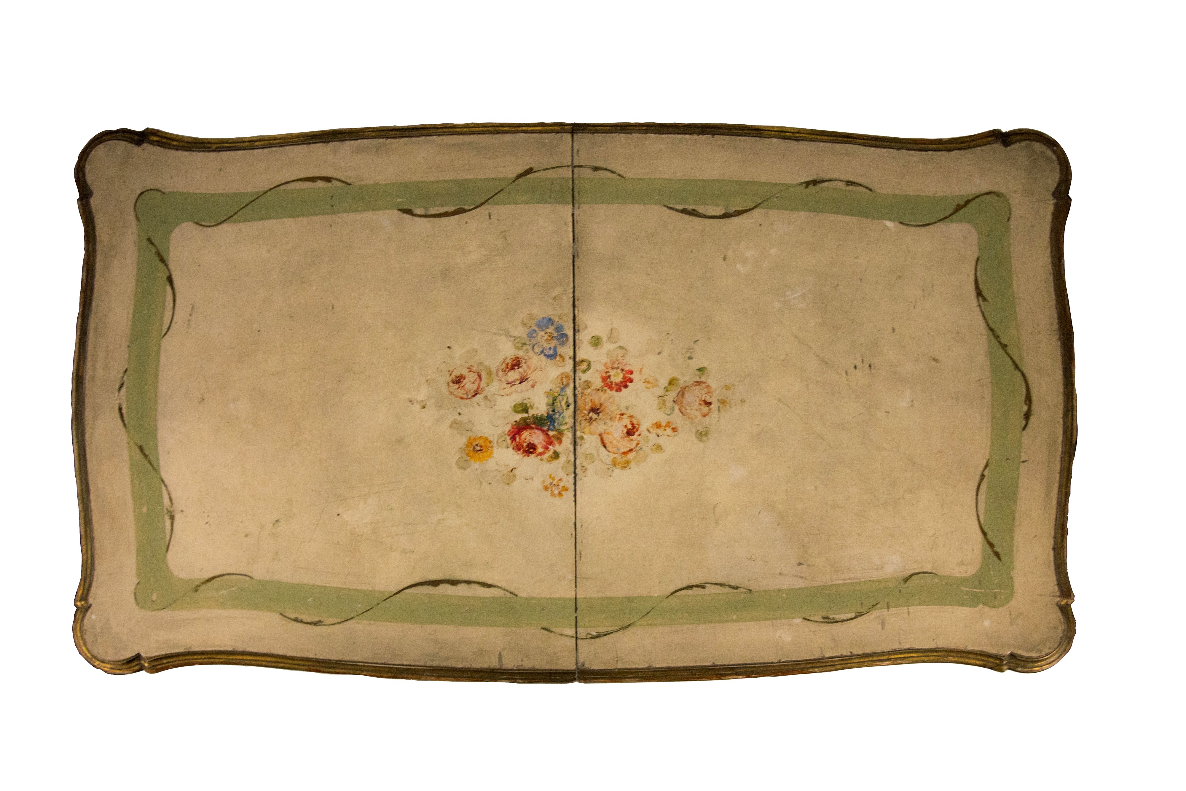 Tavolo in legno scolpito, dorato e laccato , Lombardia