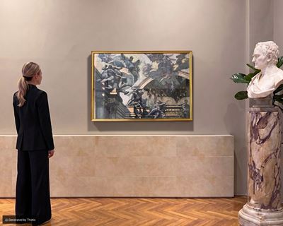 Alea iacta est, olio e tempera su tela (1928)