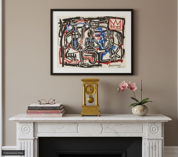 Orologio a portico in bronzo dorato, Francia