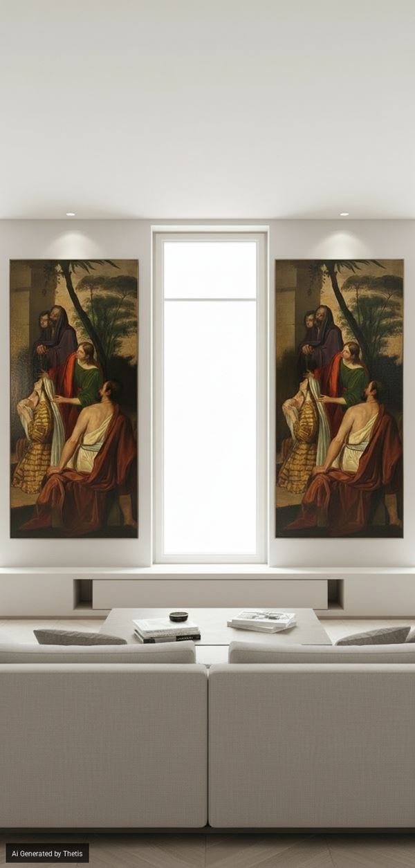 Anonimo del XIX secolo - a) b) Scena biblica