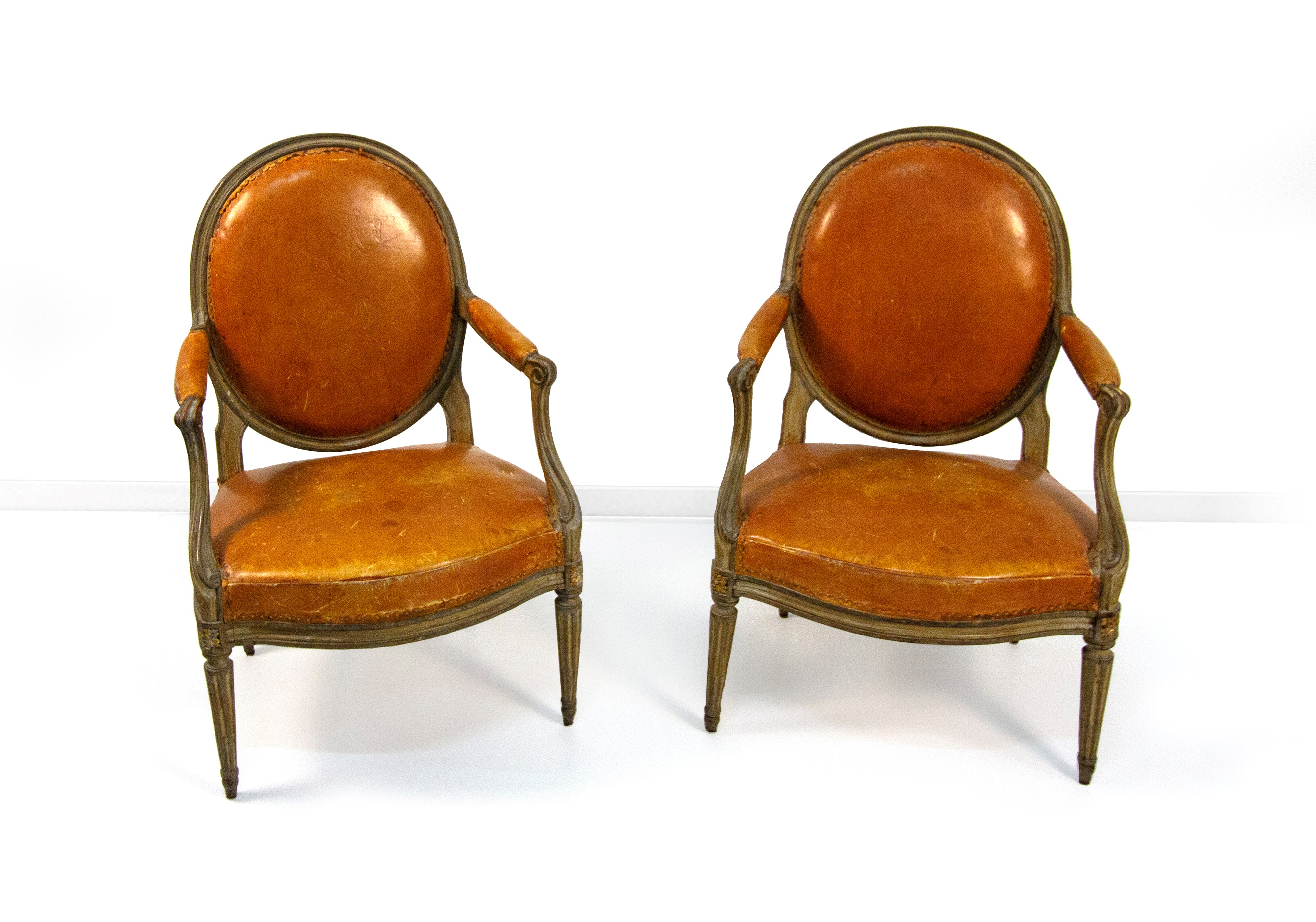 Coppia di poltrone in legno laccato, Georges Jacob, Parigi