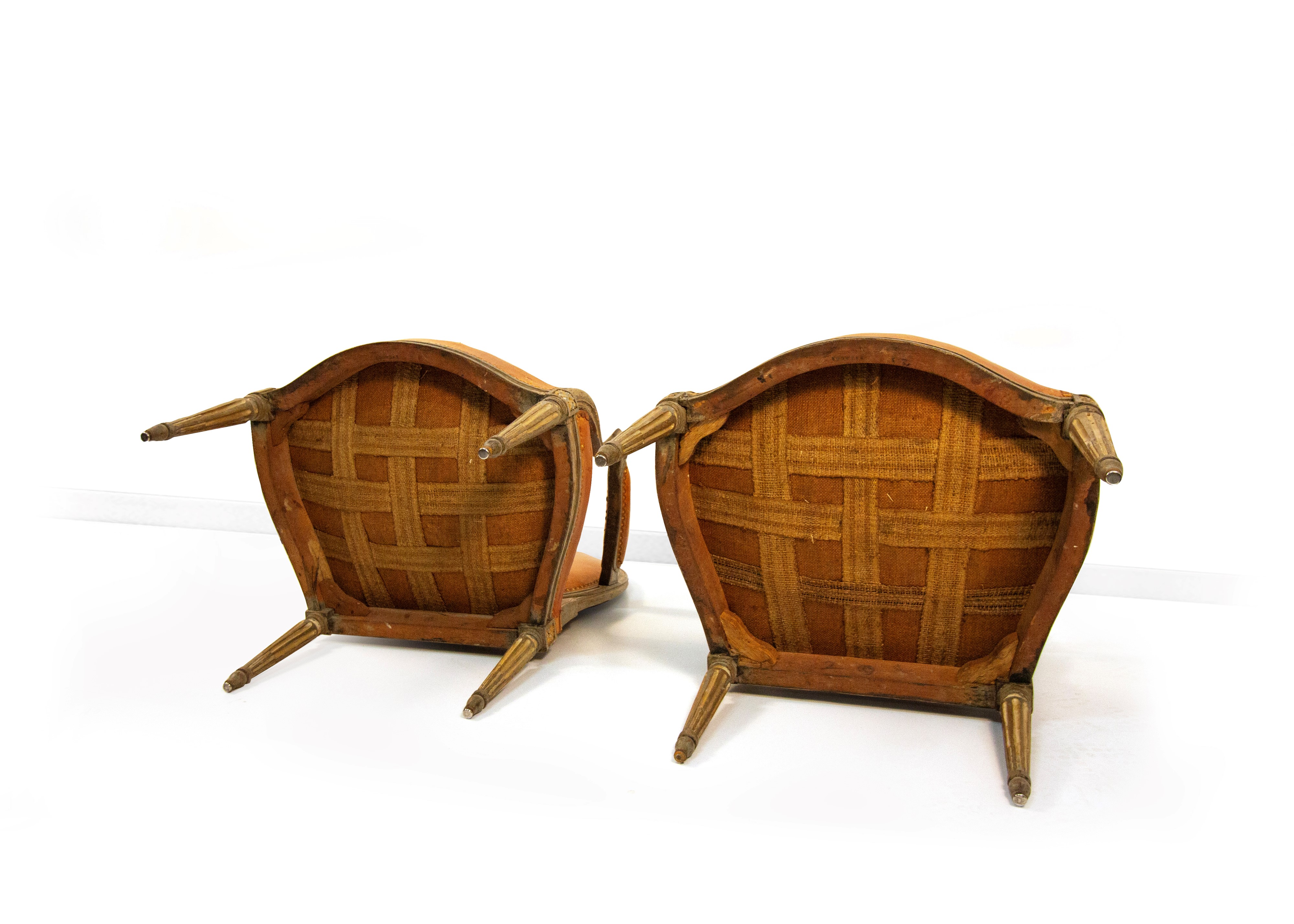 Coppia di poltrone in legno laccato, Georges Jacob, Parigi