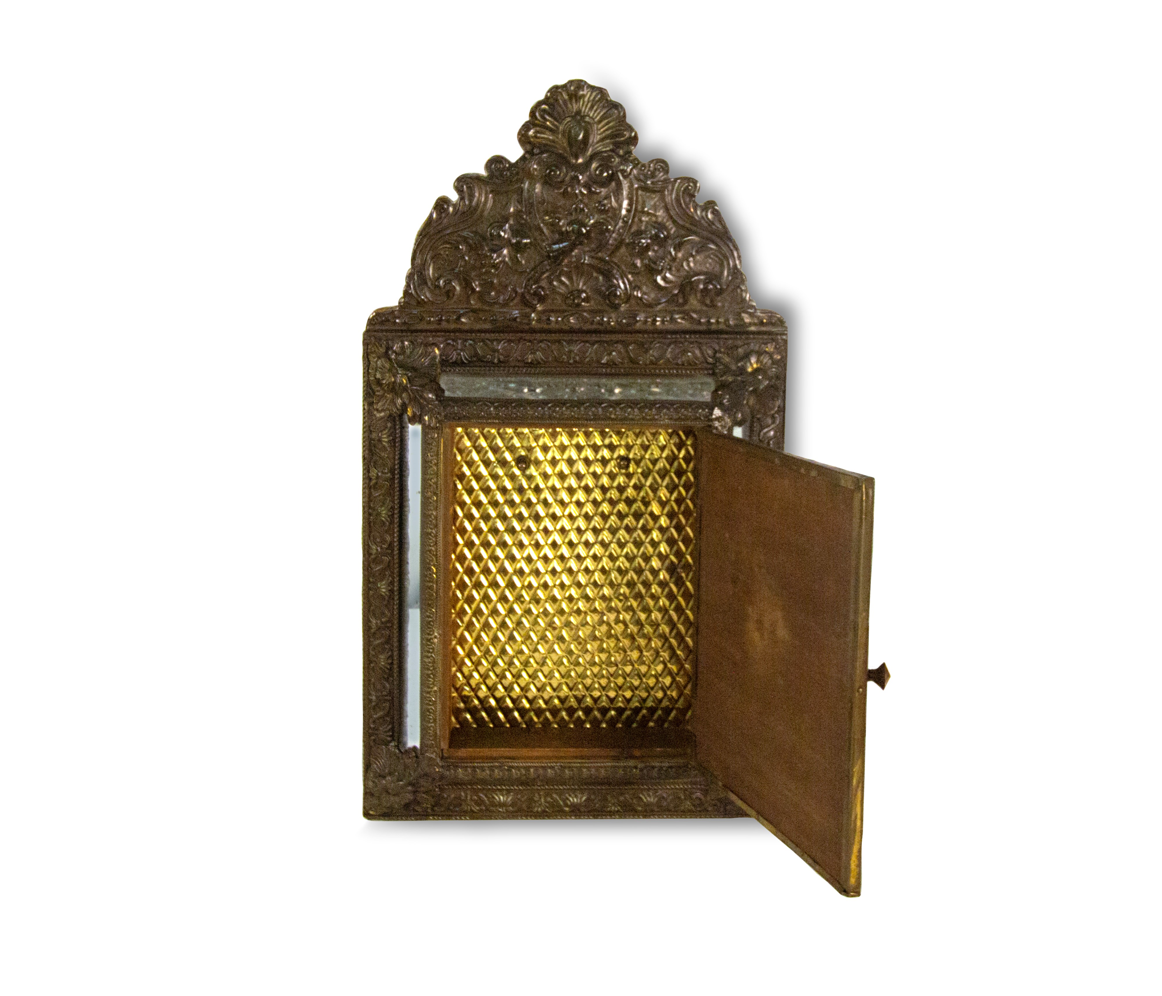 Specchiera portachiavi in lamierino sbalzato