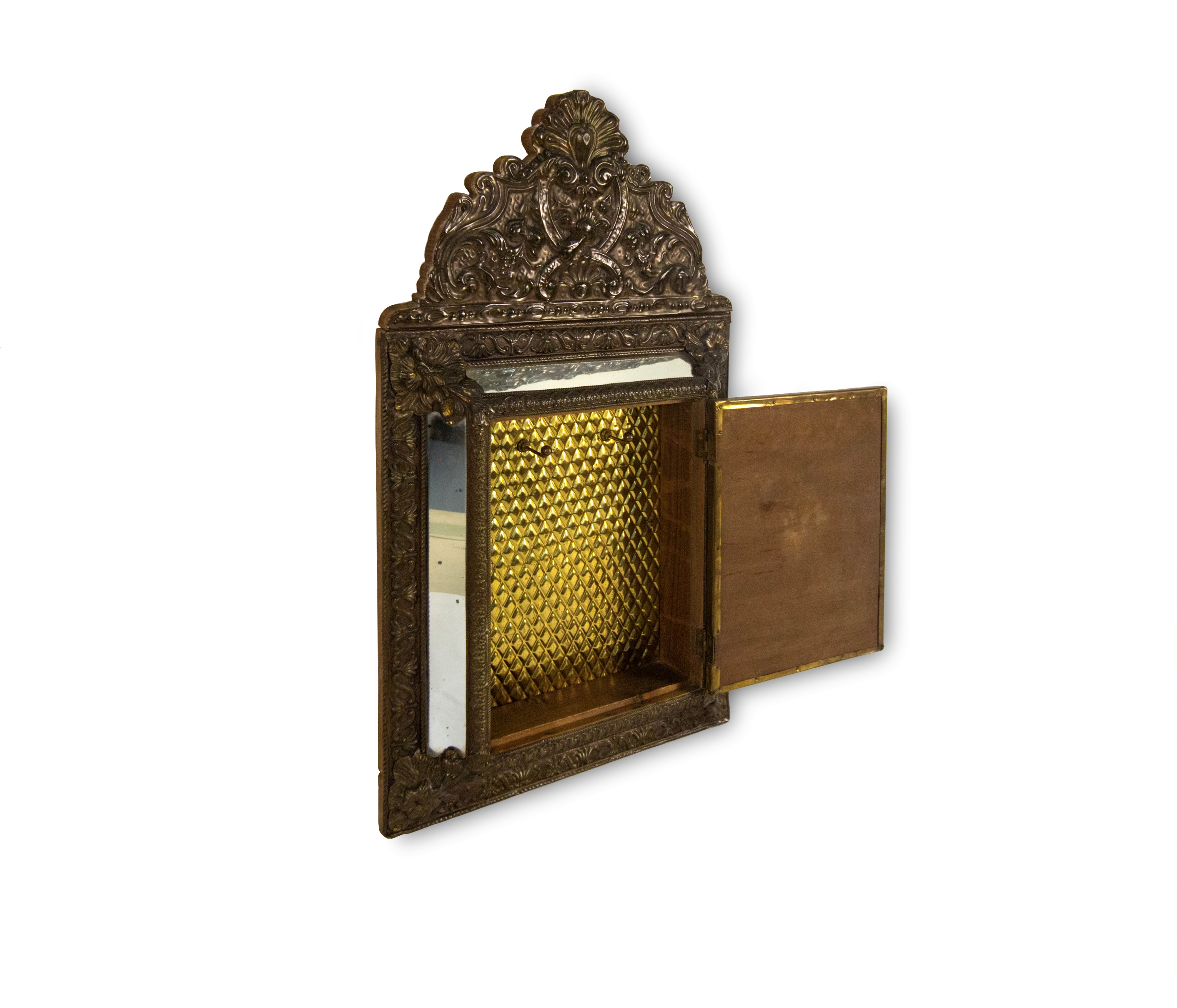 Specchiera portachiavi in lamierino sbalzato