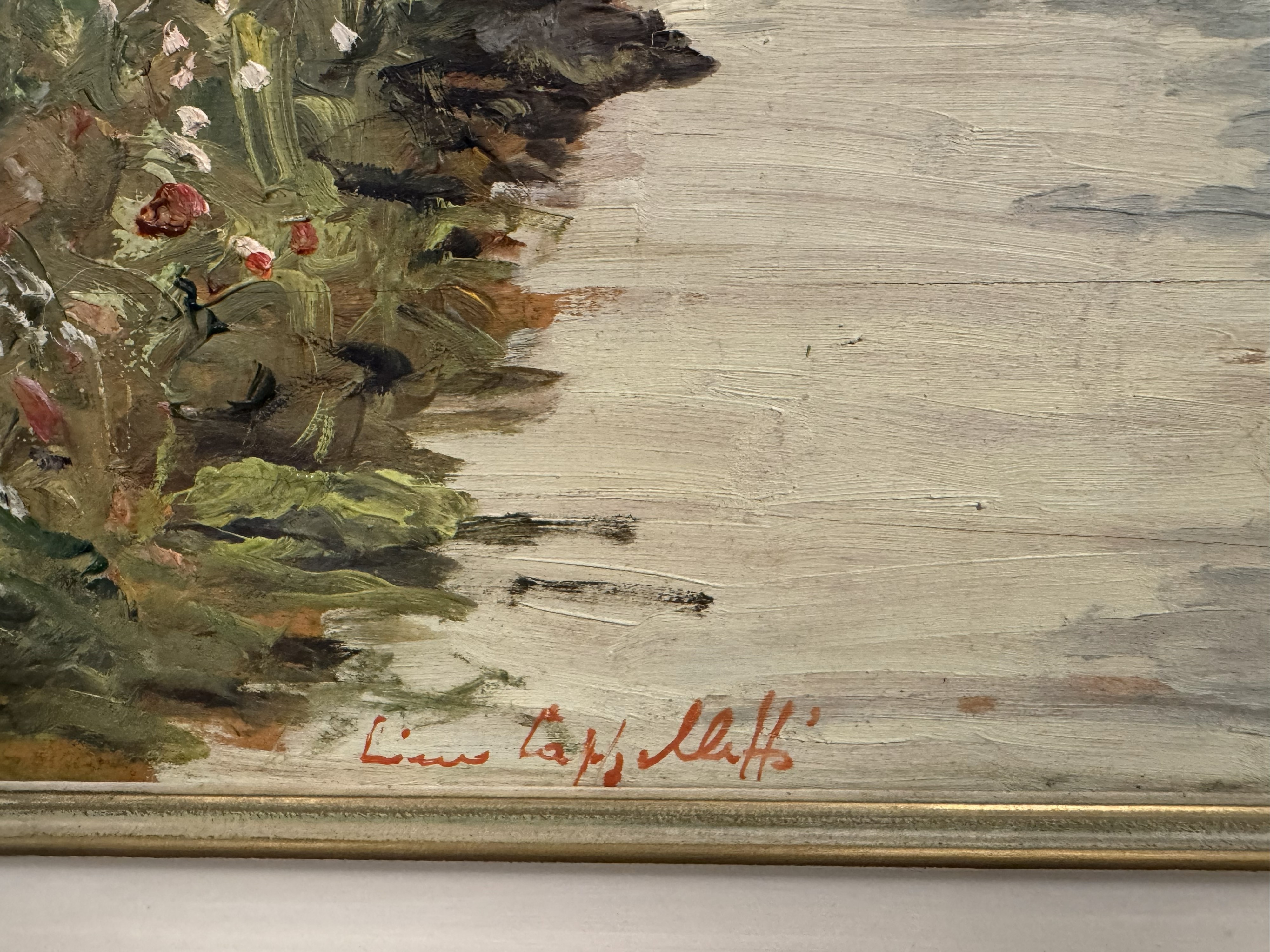 Veduta di lago con giardini