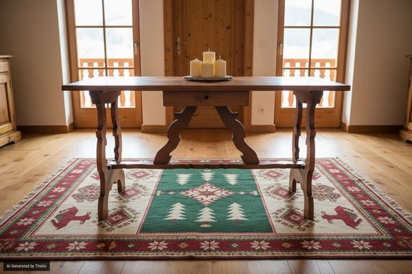 TAVOLO FRATINO IN NOCE, XVIII SECOLO, CON UN CASSETTO SOTTO IL PIANO