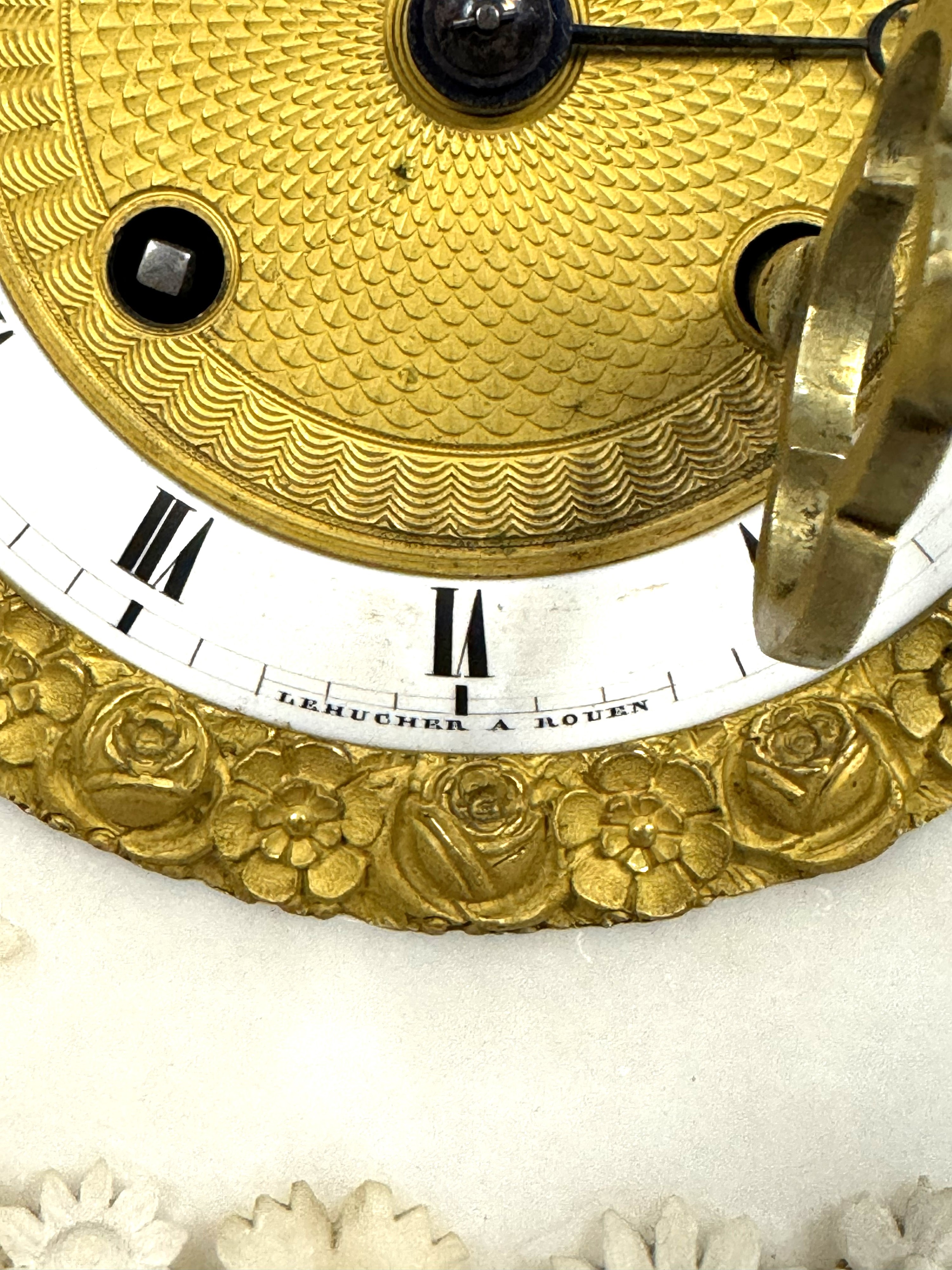 Orologio da tavolo in alabastro, Francia