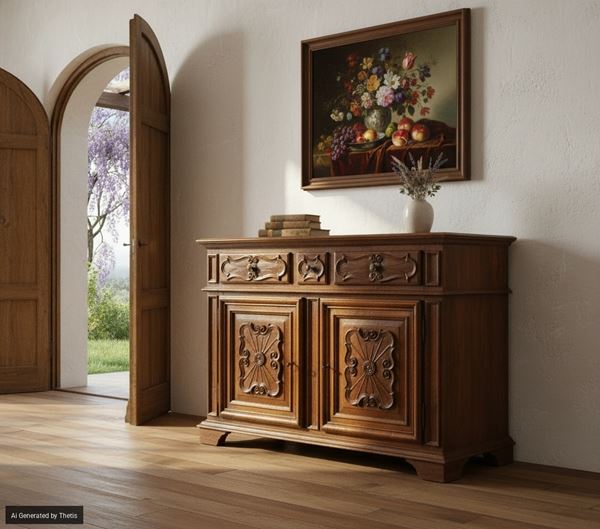 Credenza in noce, Piemonte