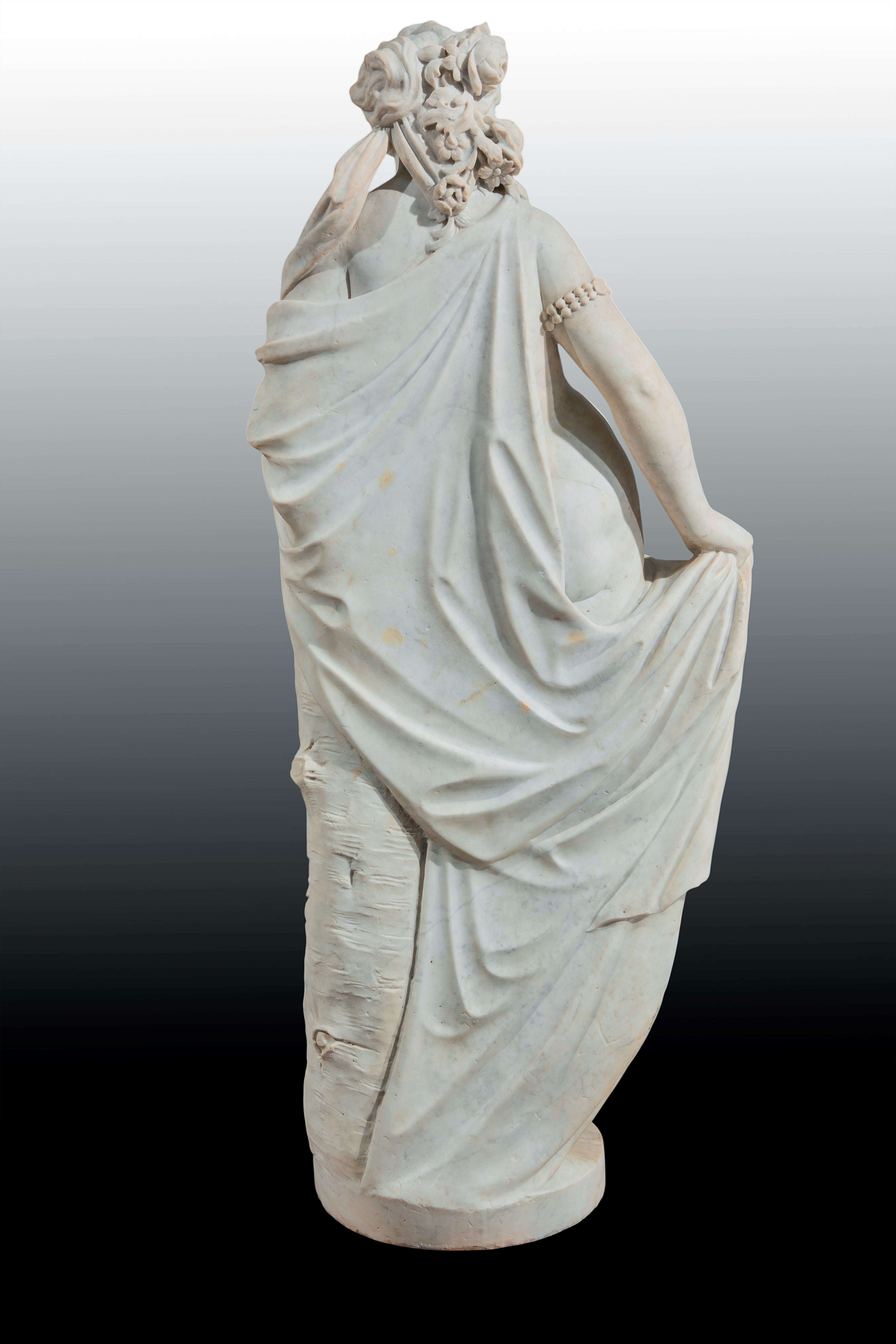 Scultore Veneto del XVIII Secolo - Menade, scultura in marmo