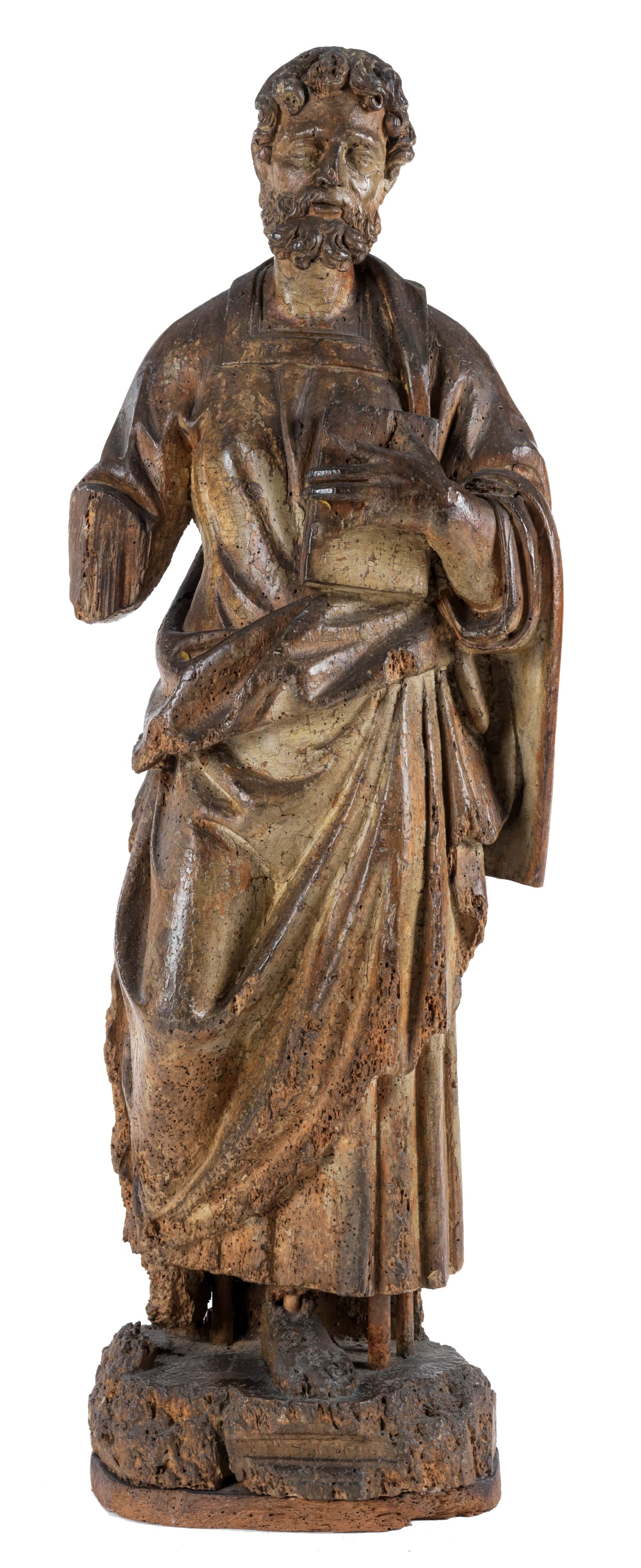 Scultore del XVII Secolo - Santo con Bibbia