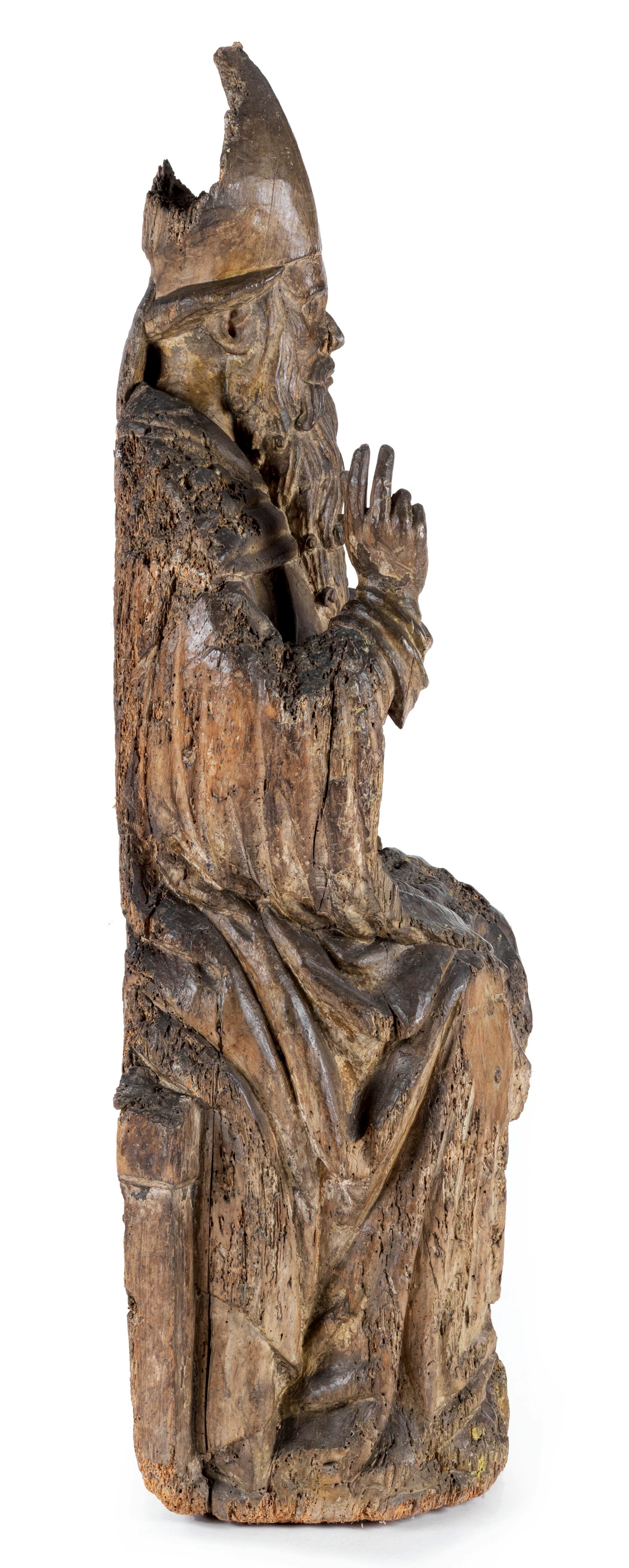 Scultore del XVII Secolo - Santo Vescovo Benedicente