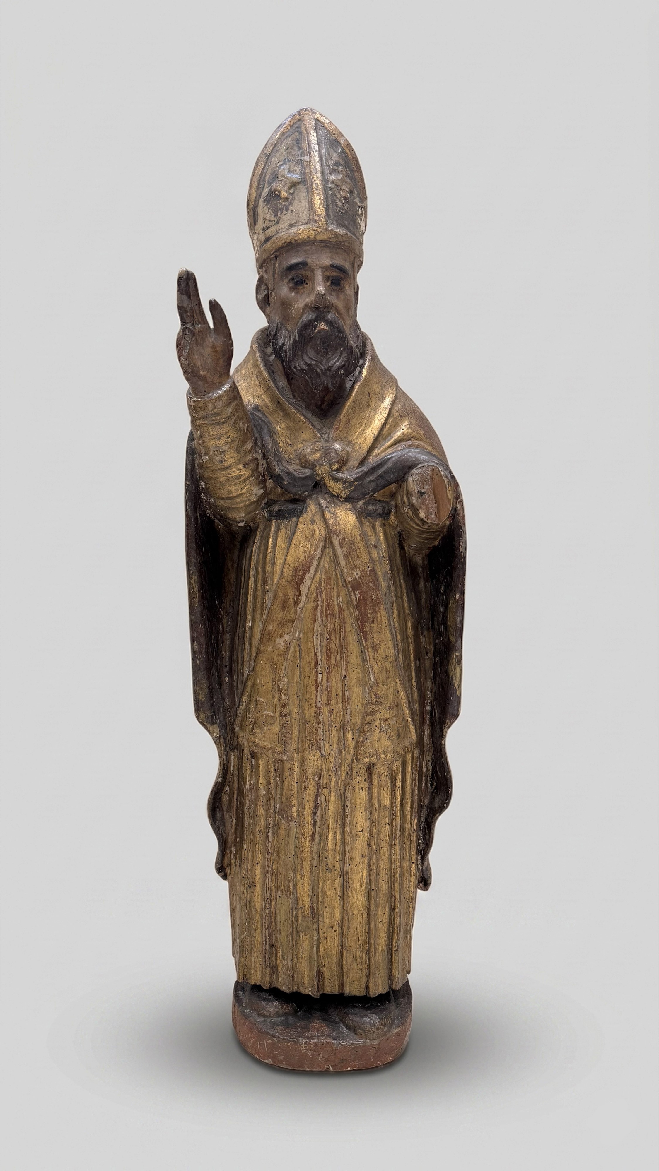 Scultore del XVII Secolo - Santo Vescovo in Atto Benedicente