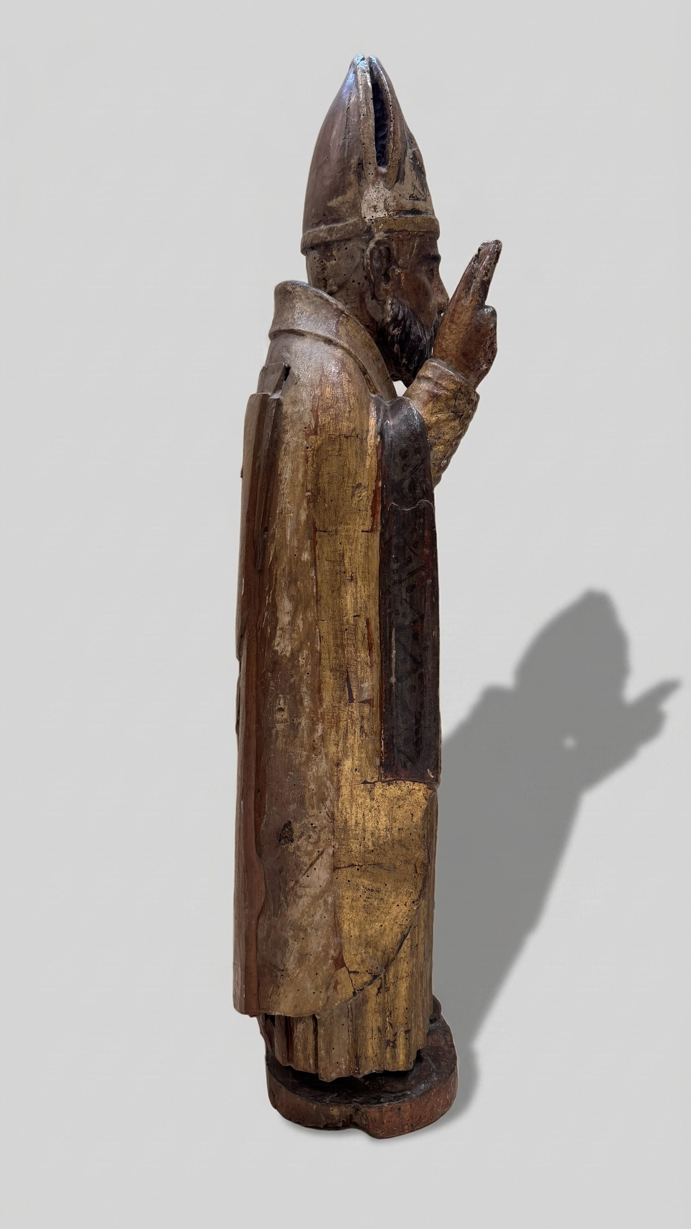 Scultore del XVII Secolo - Santo Vescovo in Atto Benedicente