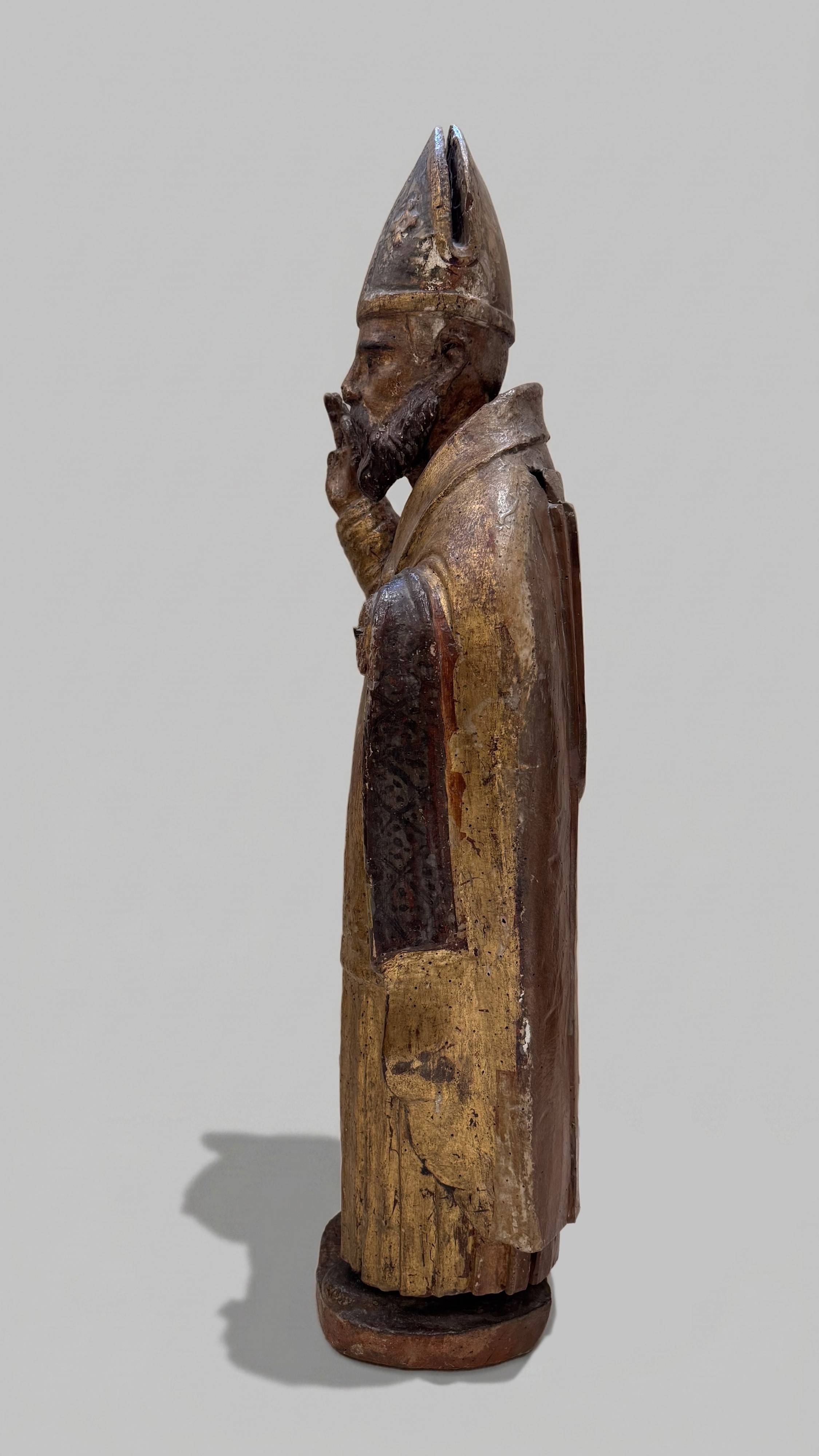 Scultore del XVII Secolo - Santo Vescovo in Atto Benedicente