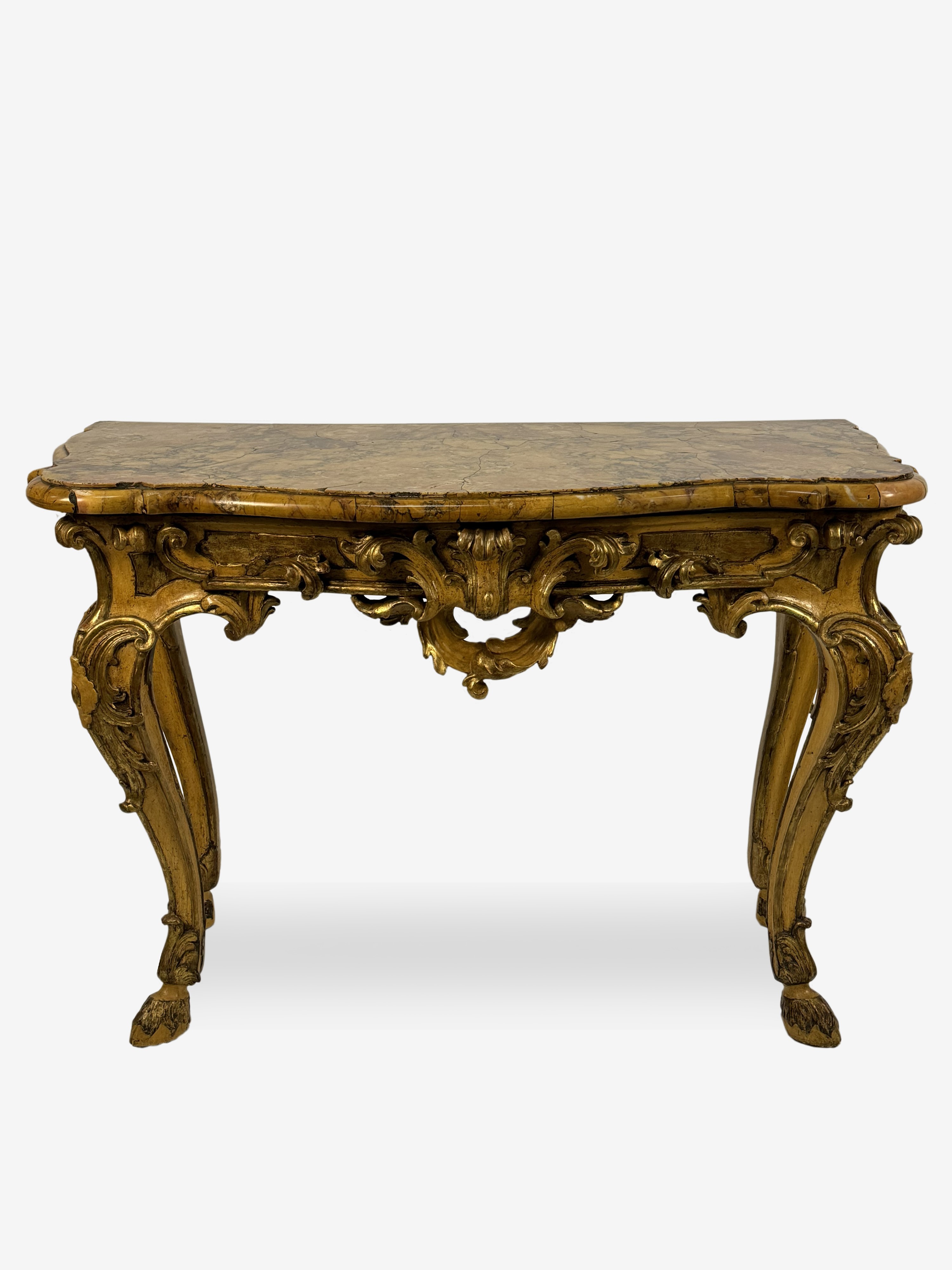 Console con piano in marmo