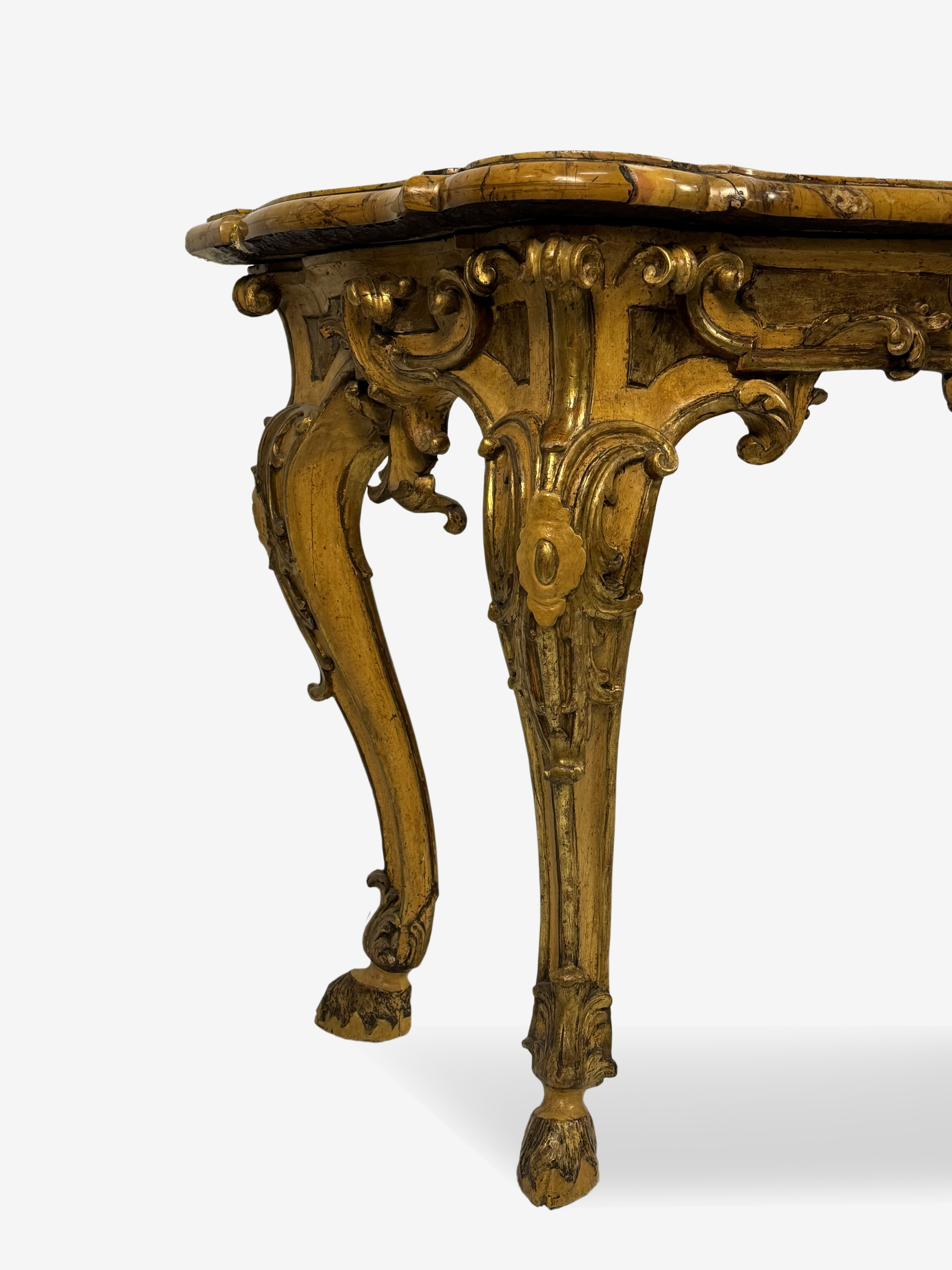 Console con piano in marmo