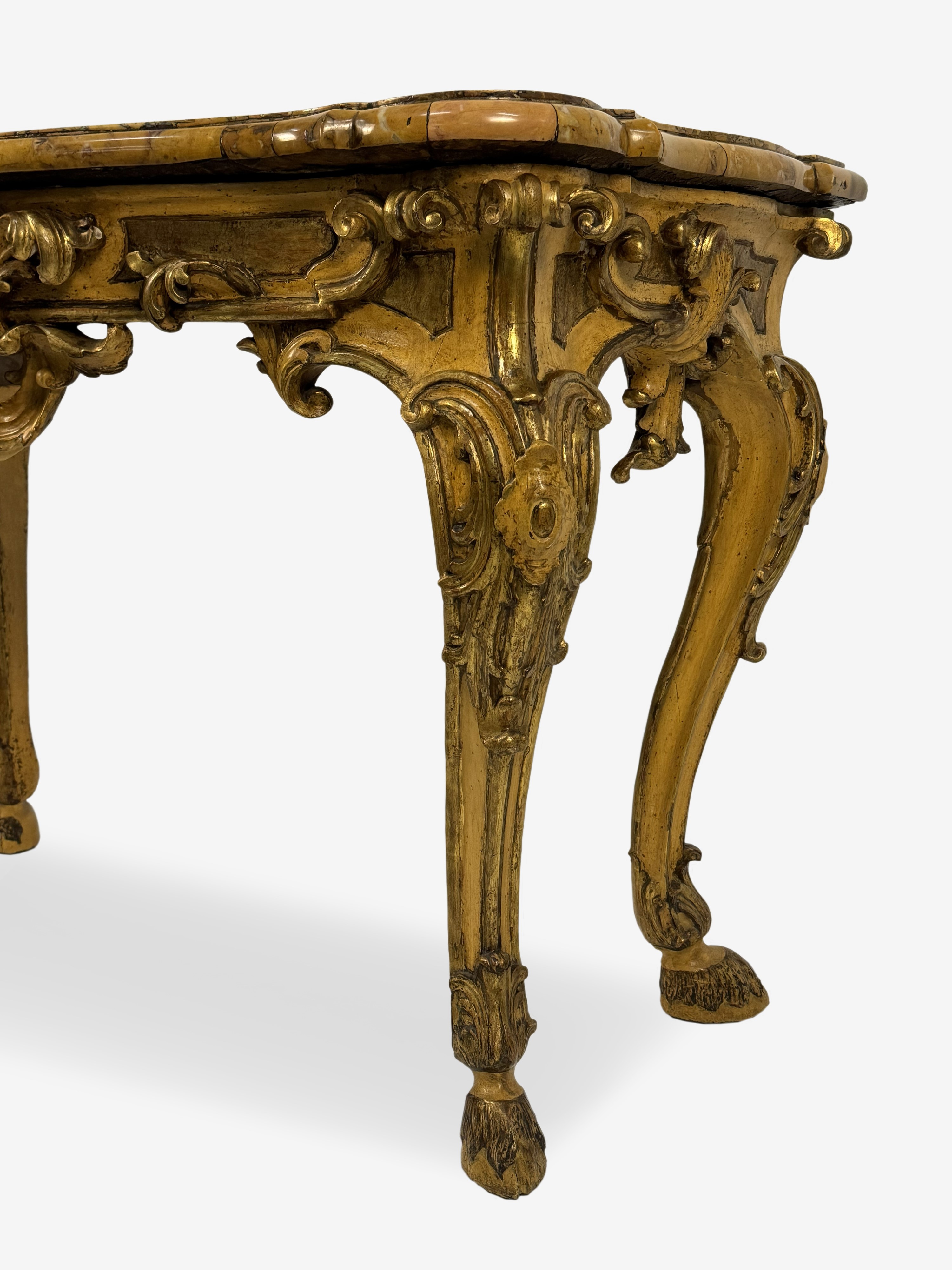 Console con piano in marmo