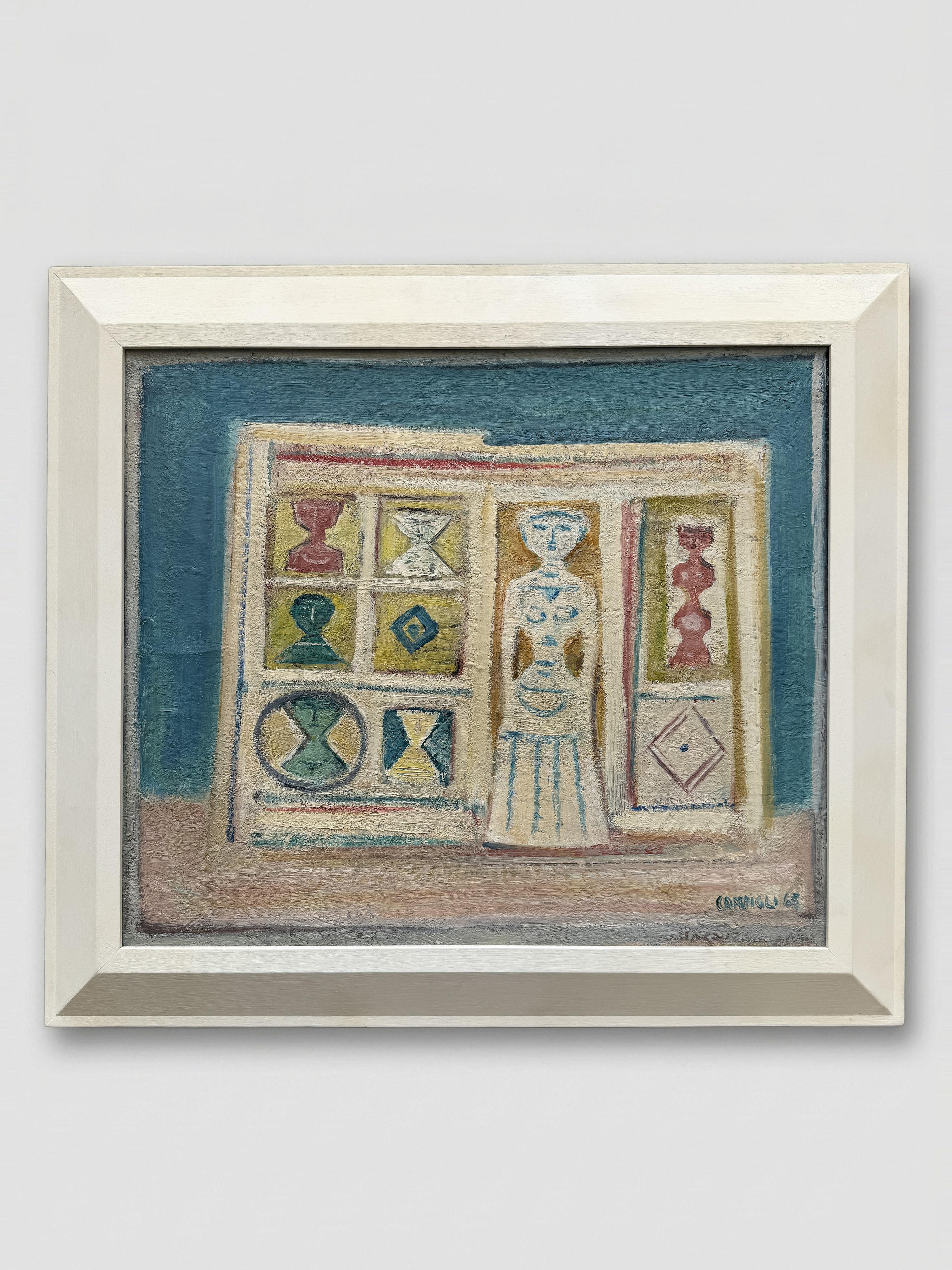 Max Ihlenfeld Massimo Campigli - Villa sul mare (1965), olio su tela